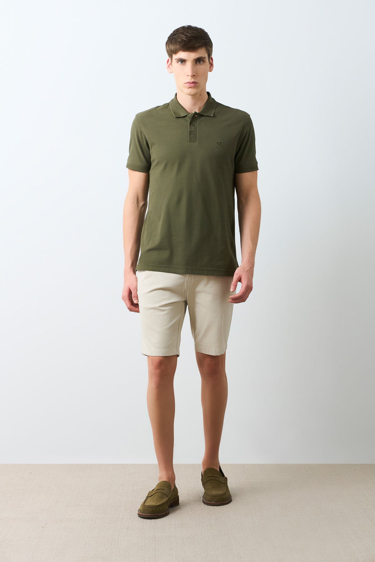 Men's Semi-Fit Polo with Jacquard Detail