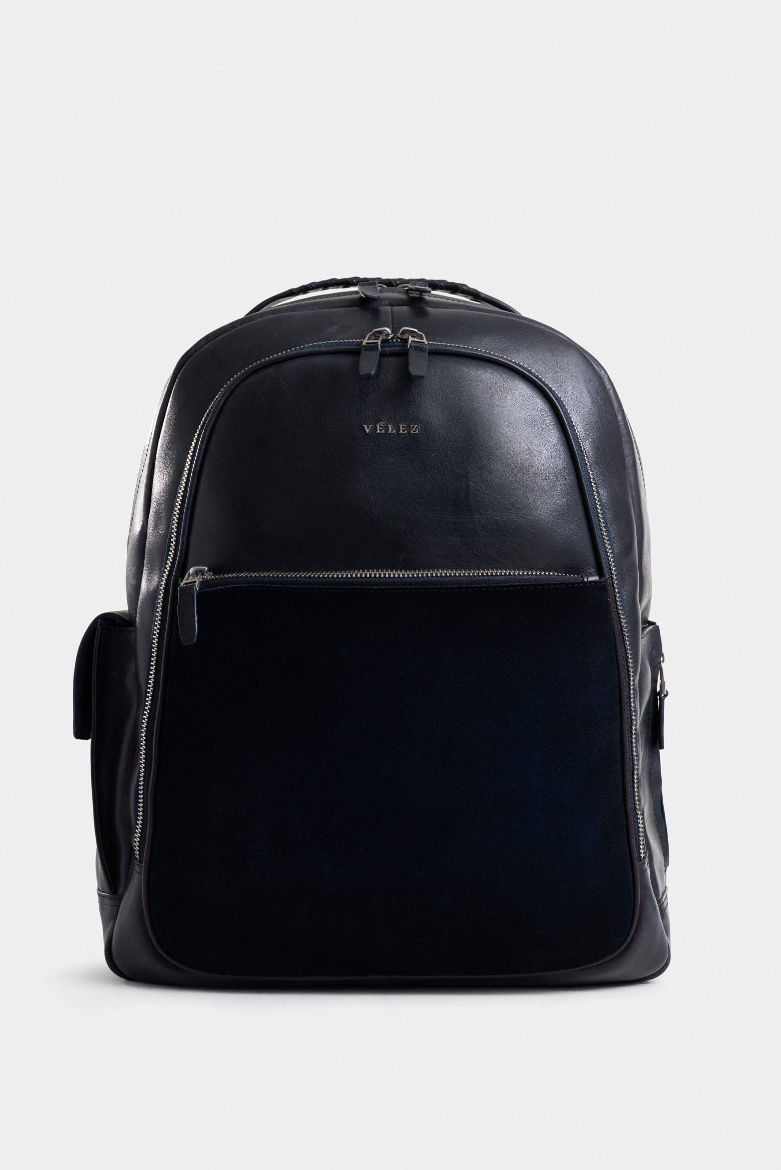 Tropical Escape 2 Smooth Leather Drawstring Bag for Men with Sueded Leather Details