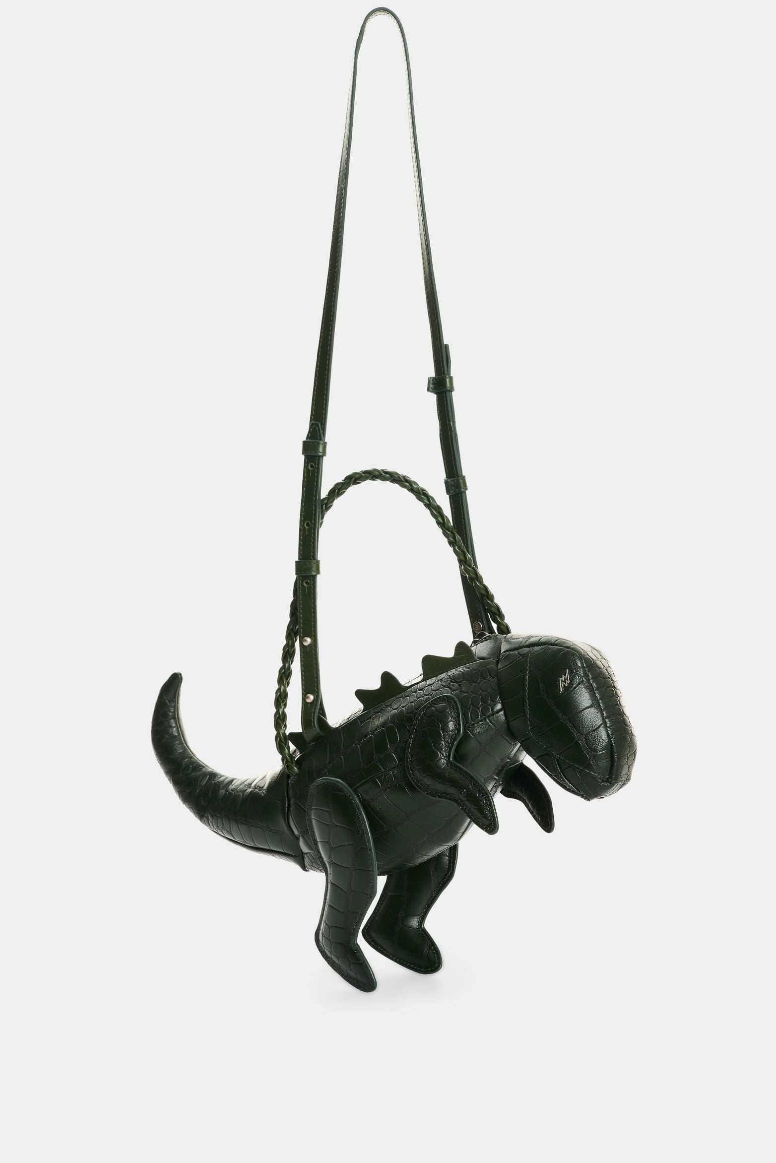 Men's Dino Croco Leather Crossbody Bag