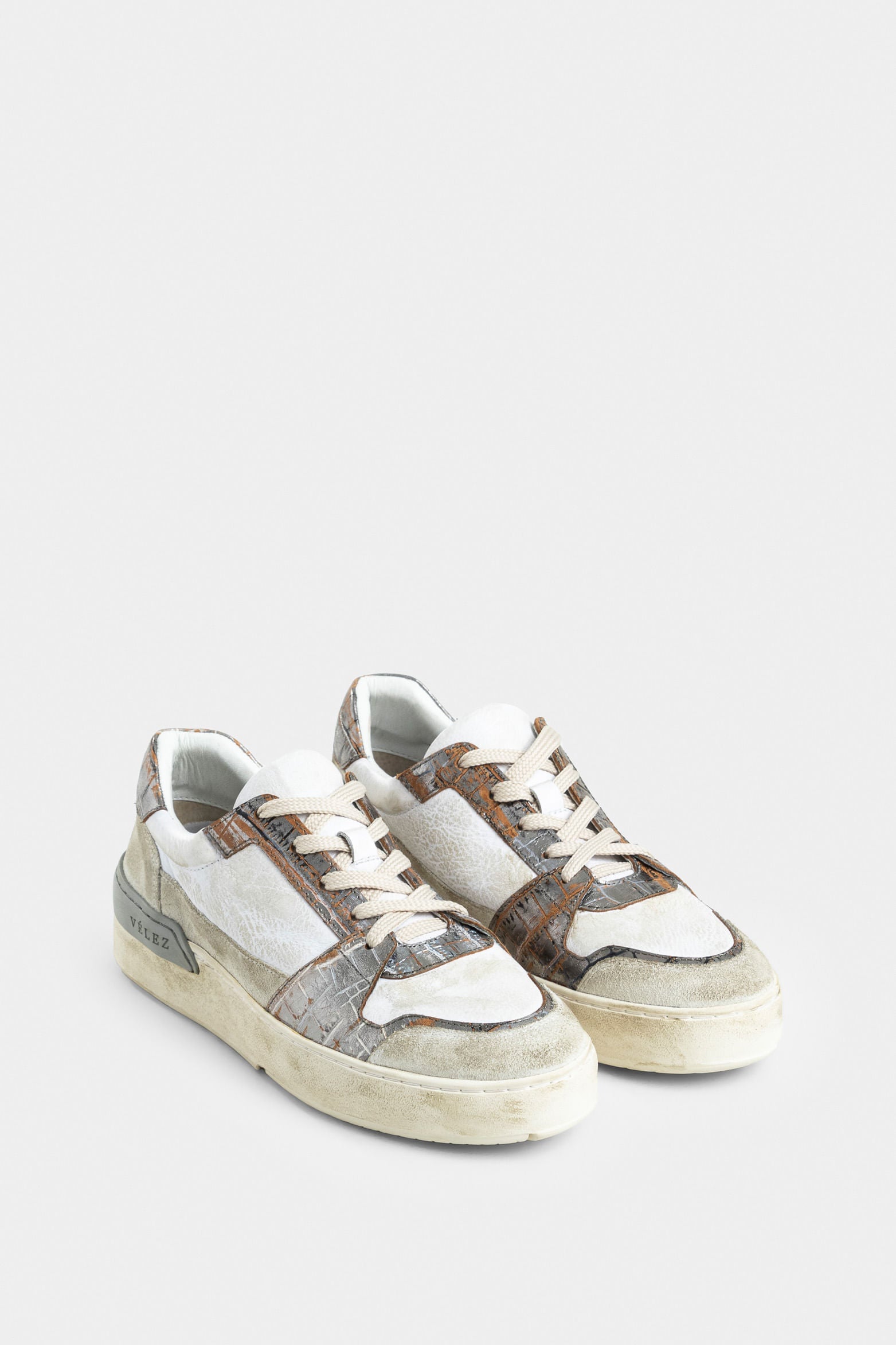 Umbra Box Leather Sneakers for Women with Foil Detail