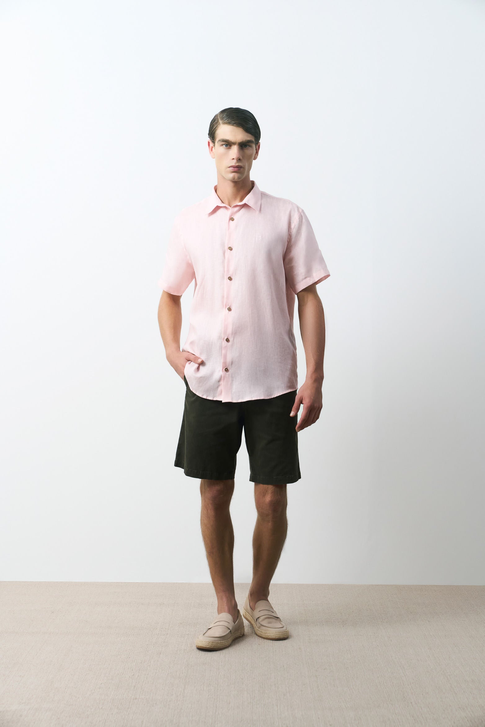 Siena short-sleeve linen shirt for men
