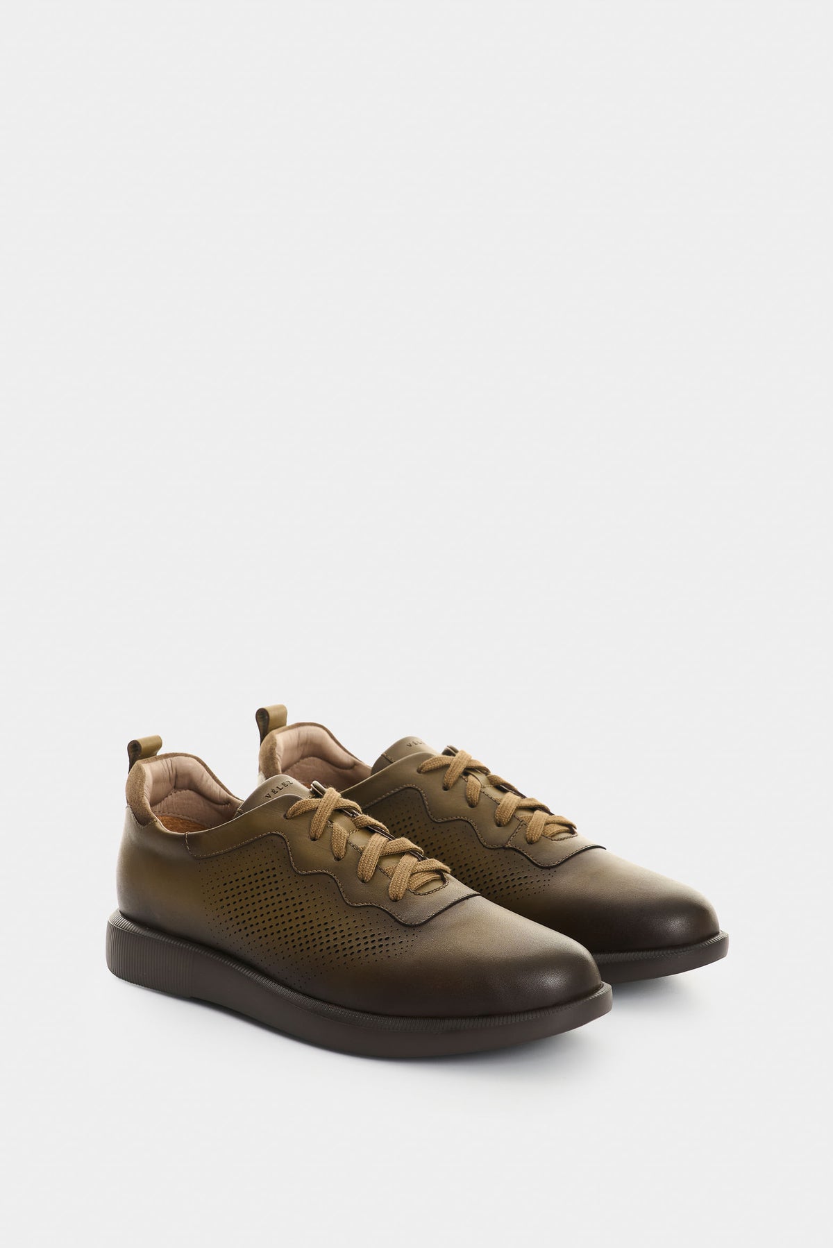 Aged leather lace-up shoe for men Nacar 2.0