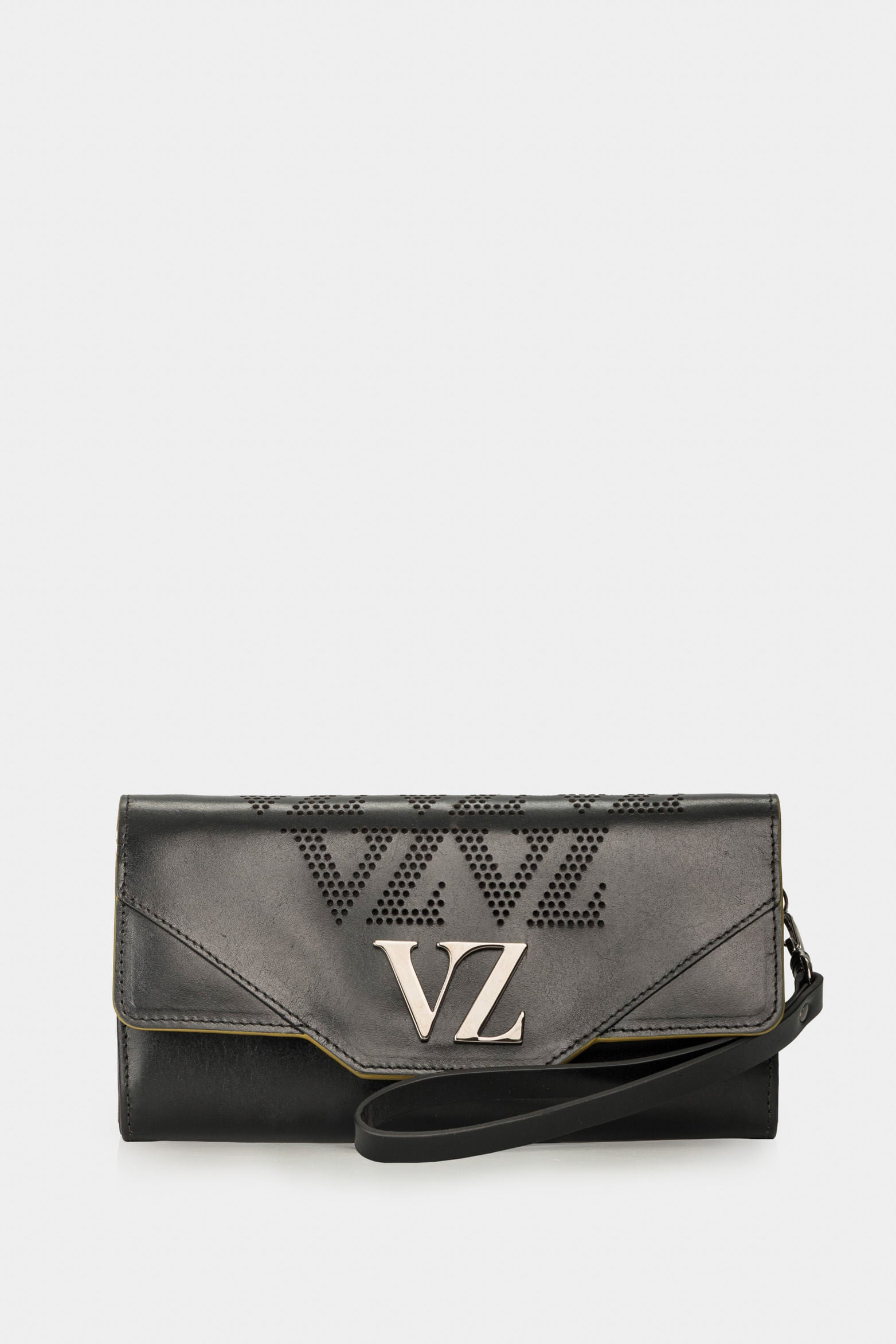 Women’s Damasco Accordion Wallet in Leather with Perforated Detail