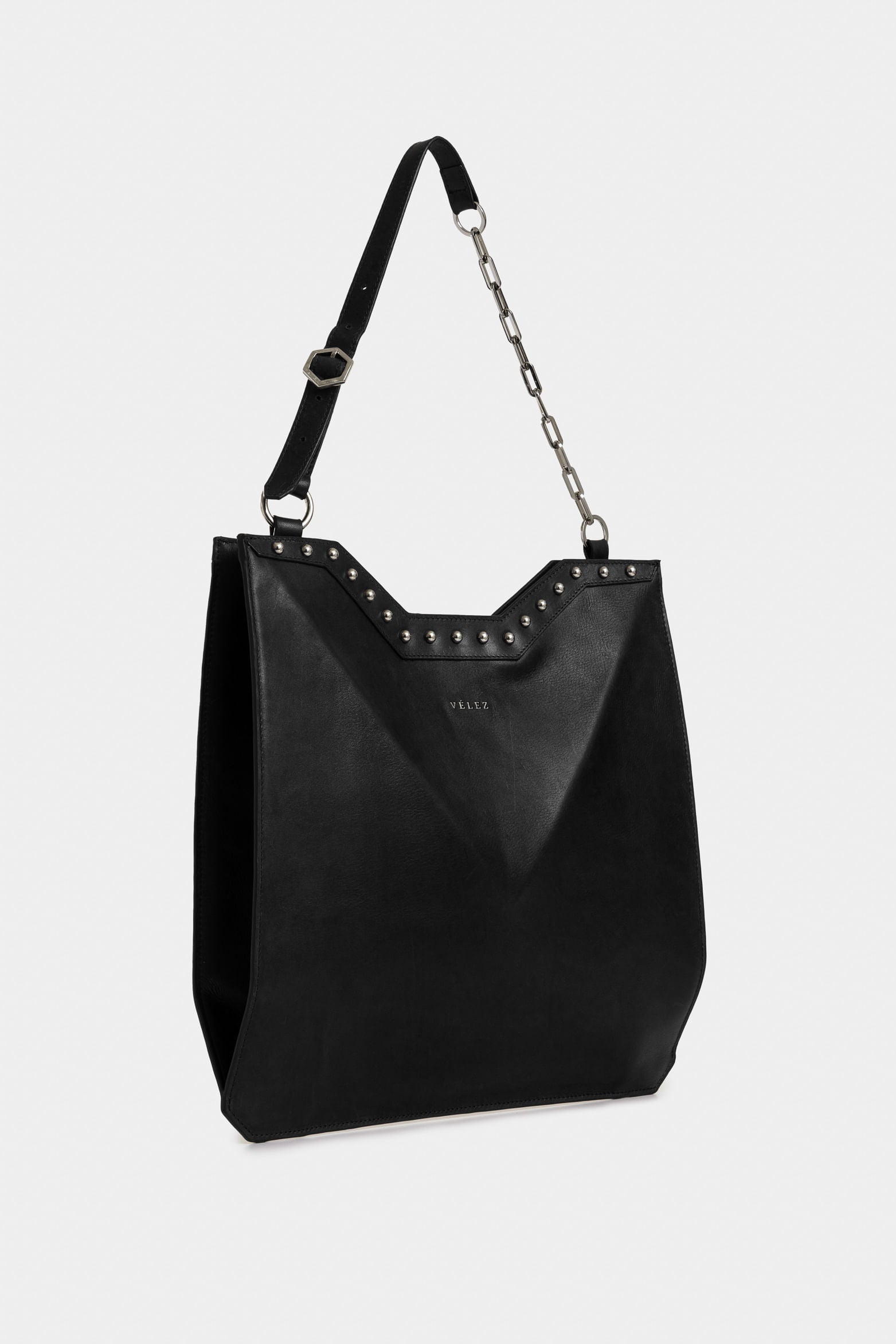 Magena Leather Shopping Bag for Women with Hexagonal Structure