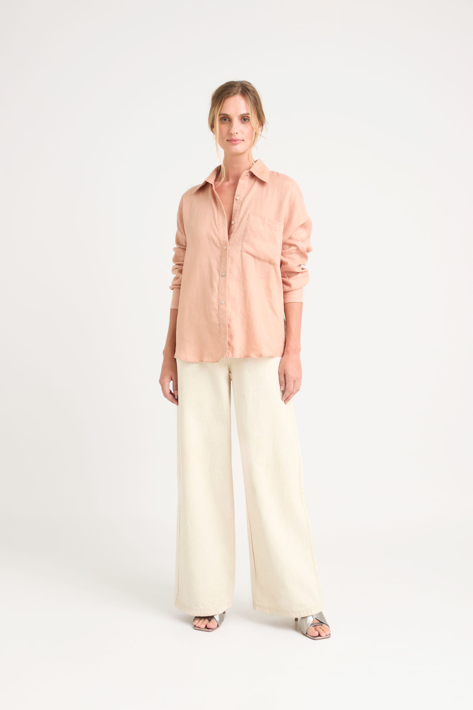 Aurora Oversized Linen Shirt for Women