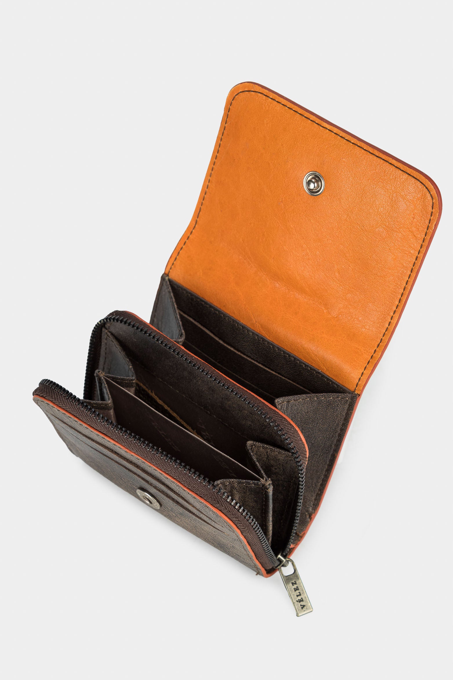 Women’s Buddha Card Holder in Distressed Leather