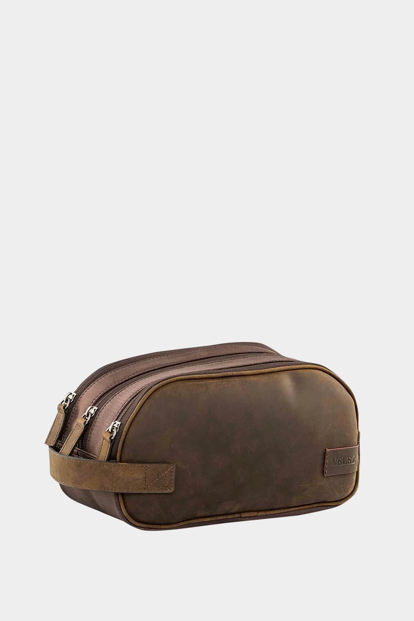 Athens Travel Kit in Brown Leather