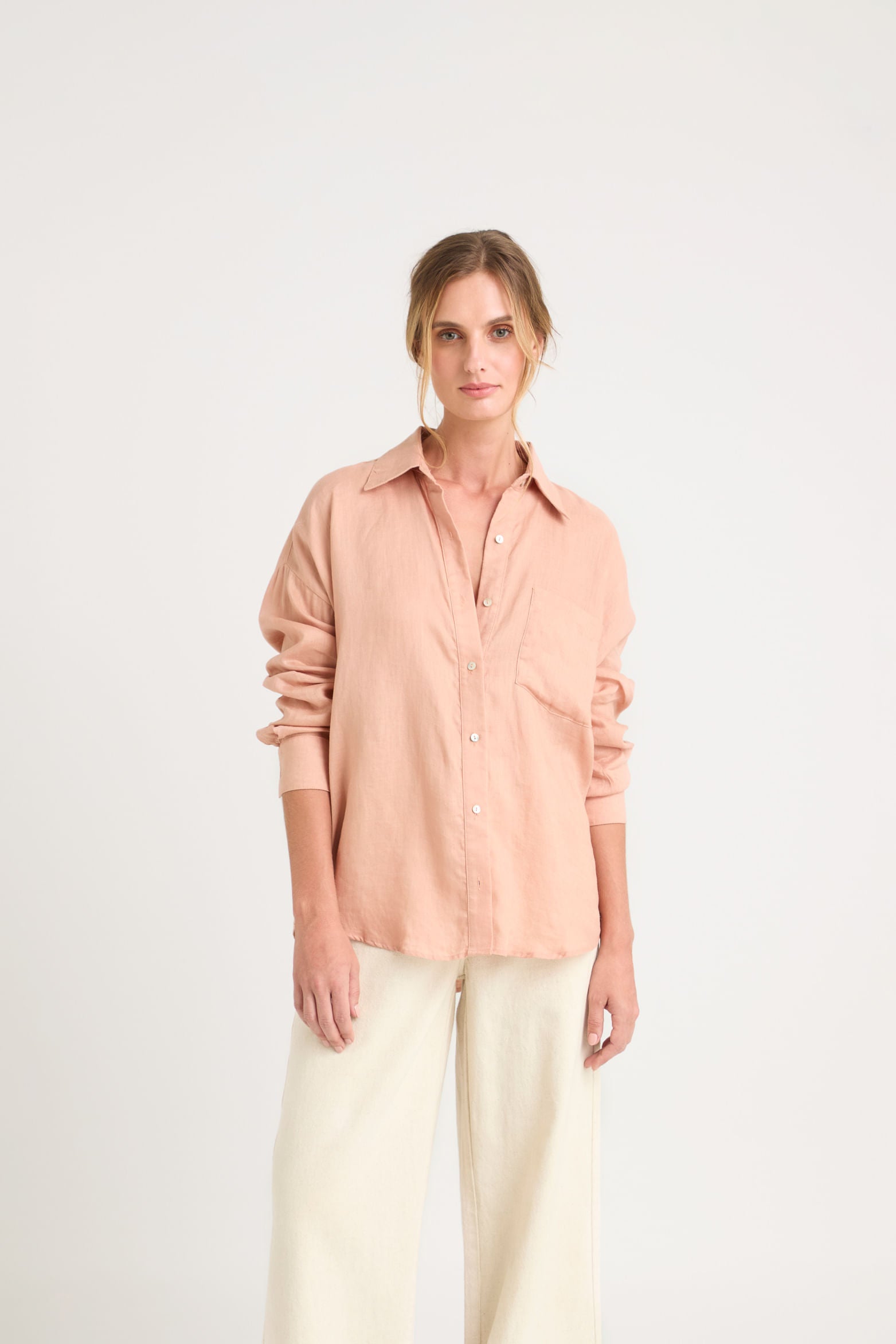 Aurora Oversized Linen Shirt for Women