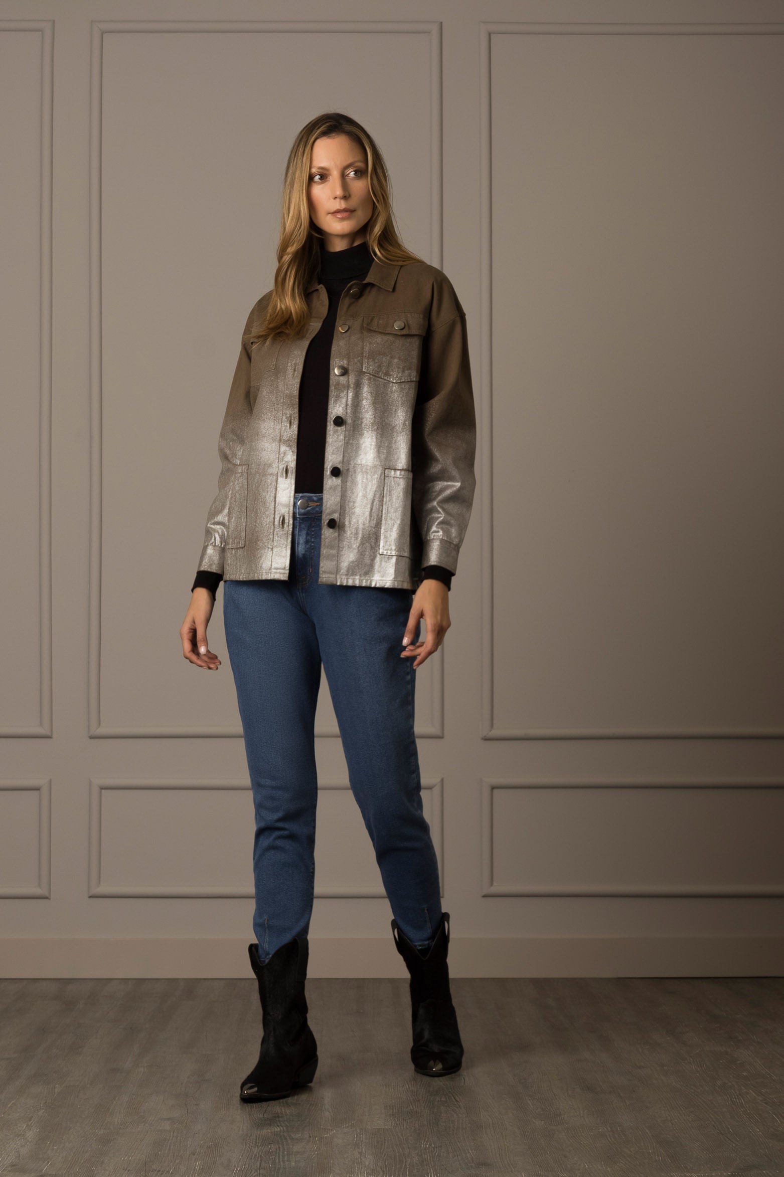Hanoi Metallic Parka Jacket for Women