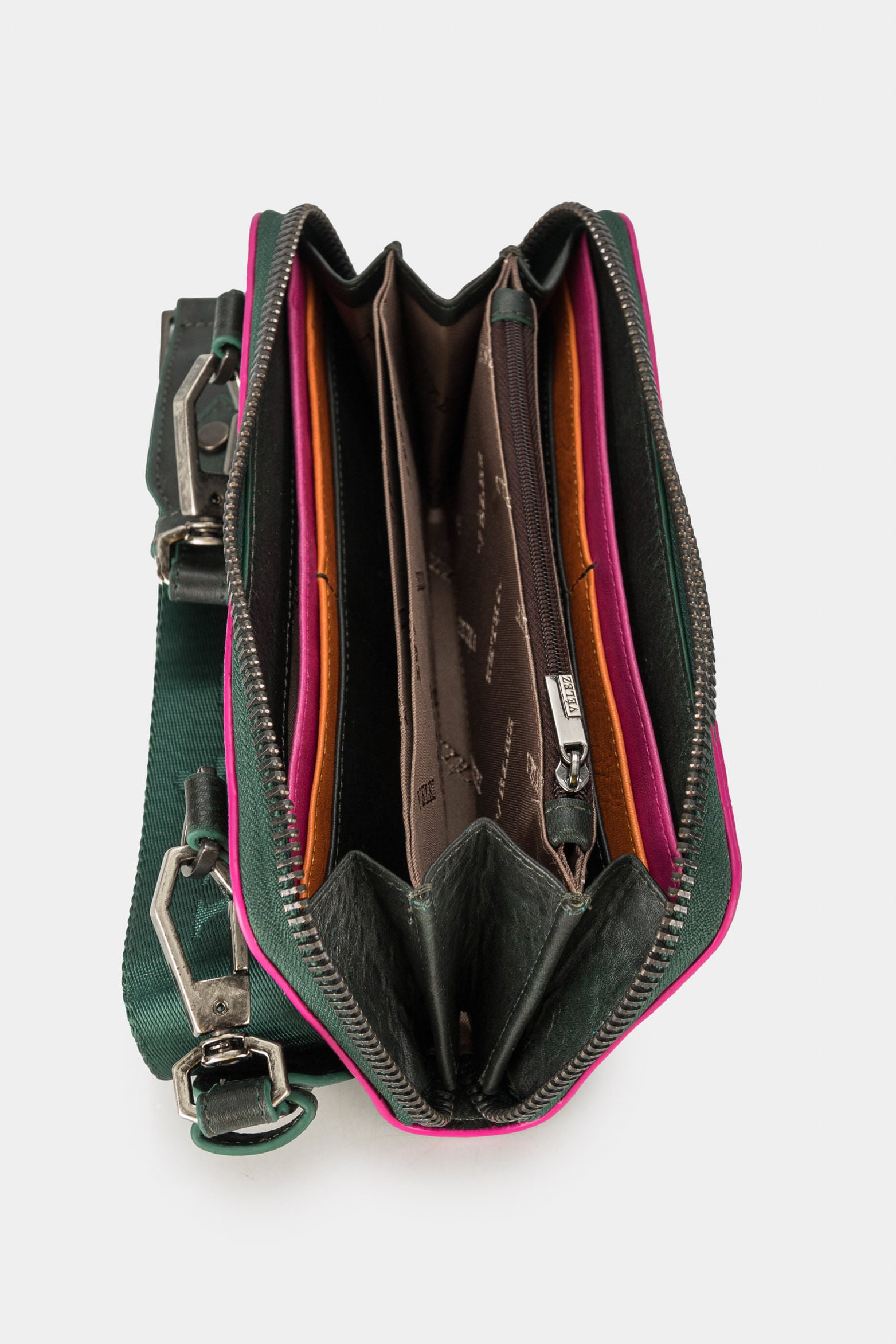 Women’s Vesuvius Leather Zip-Around Wallet with Internal Pocket