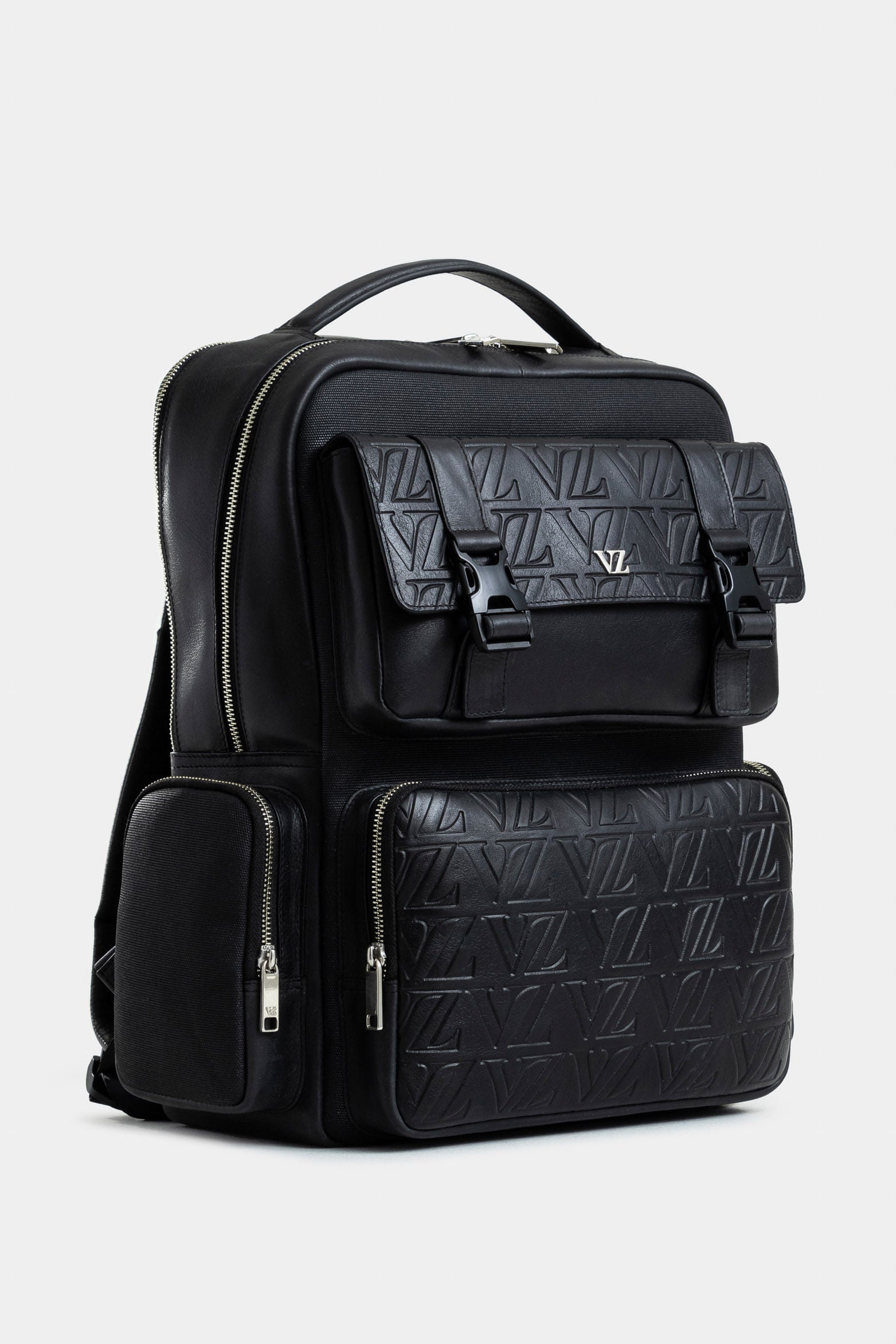 Monogram Leather and Canvas Drawstring Bag for Men