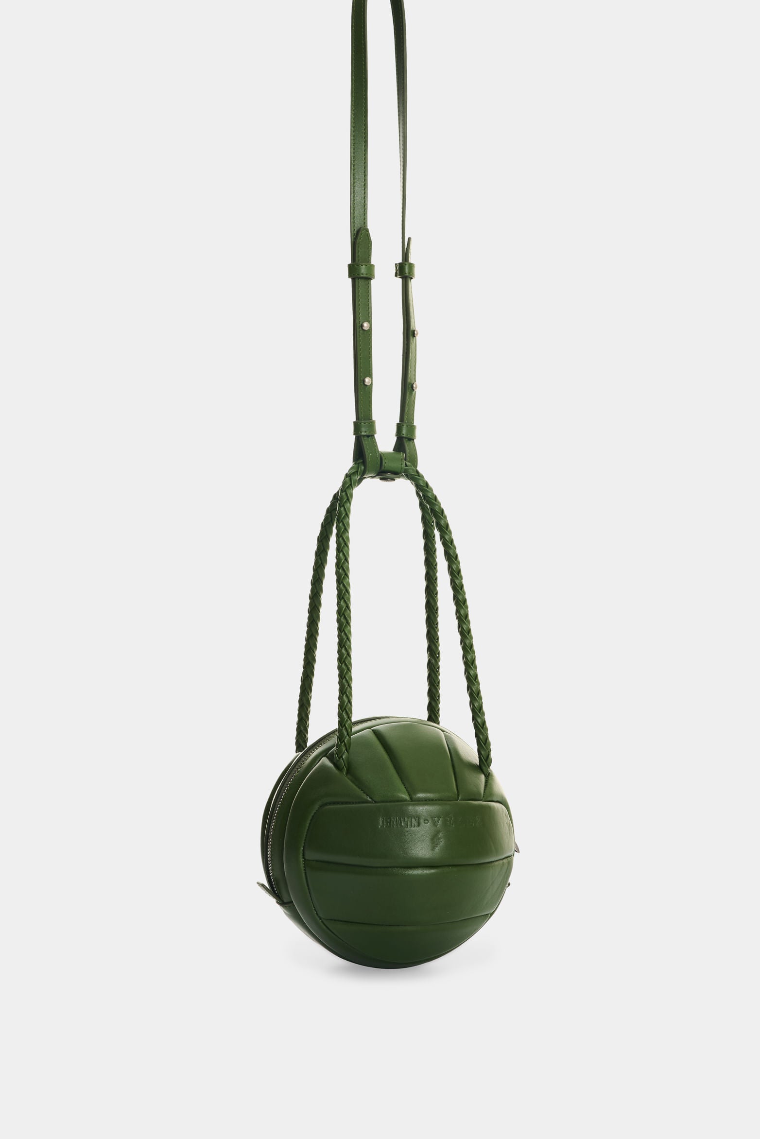 Men's Soccer Ball Leather Crossbody Bag