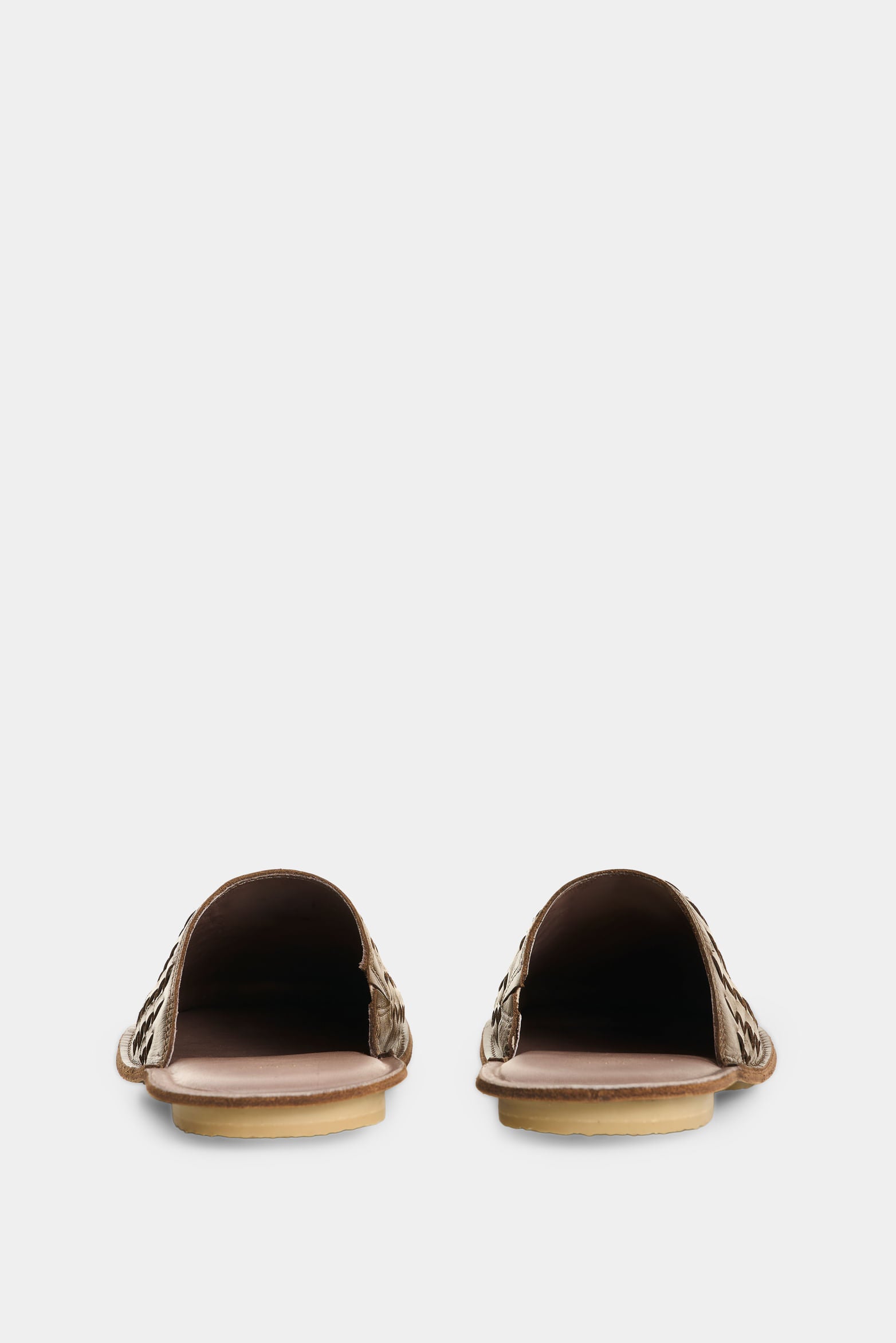 Woven leather comfort slipper for men