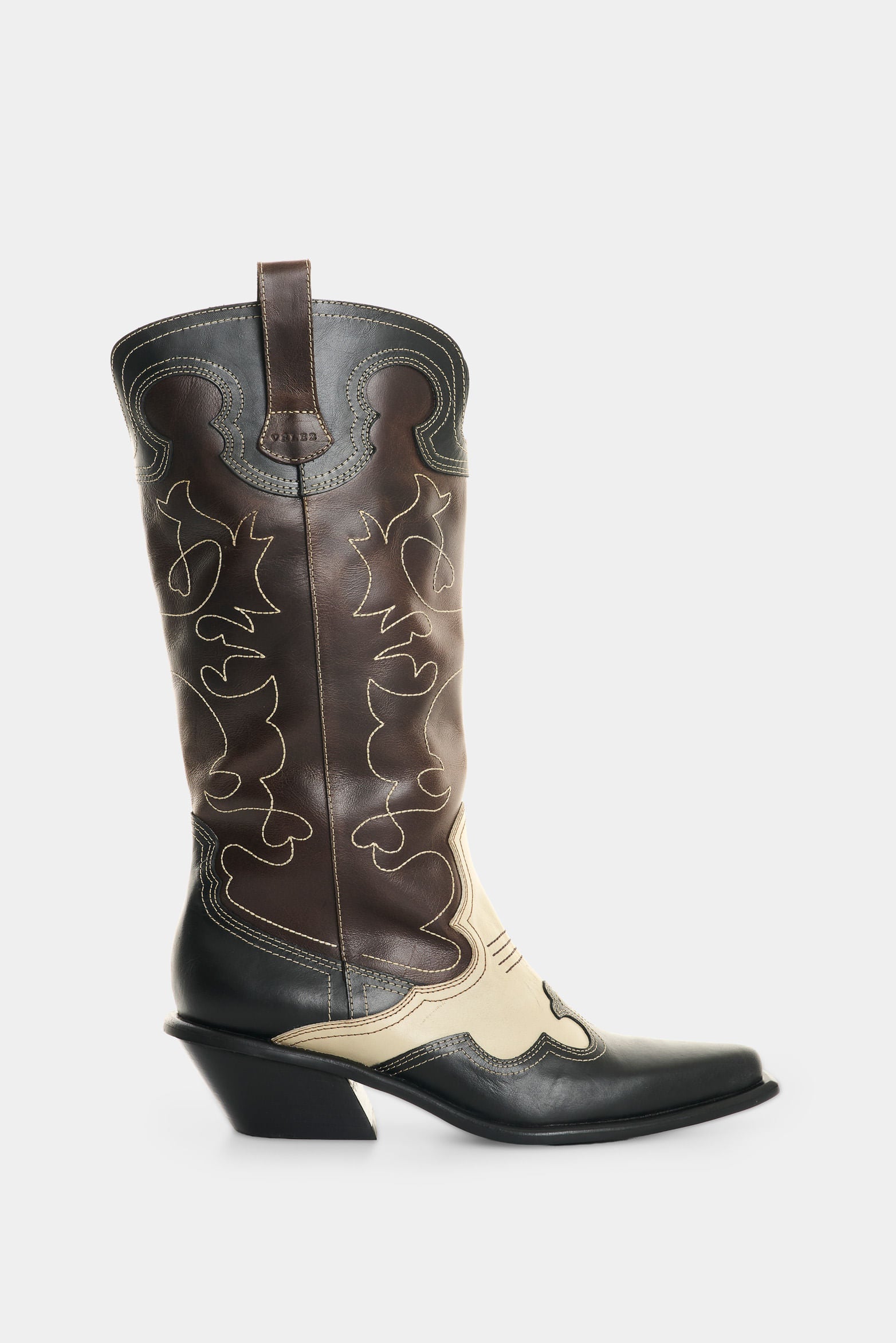 Leather western boots for women Raiz
