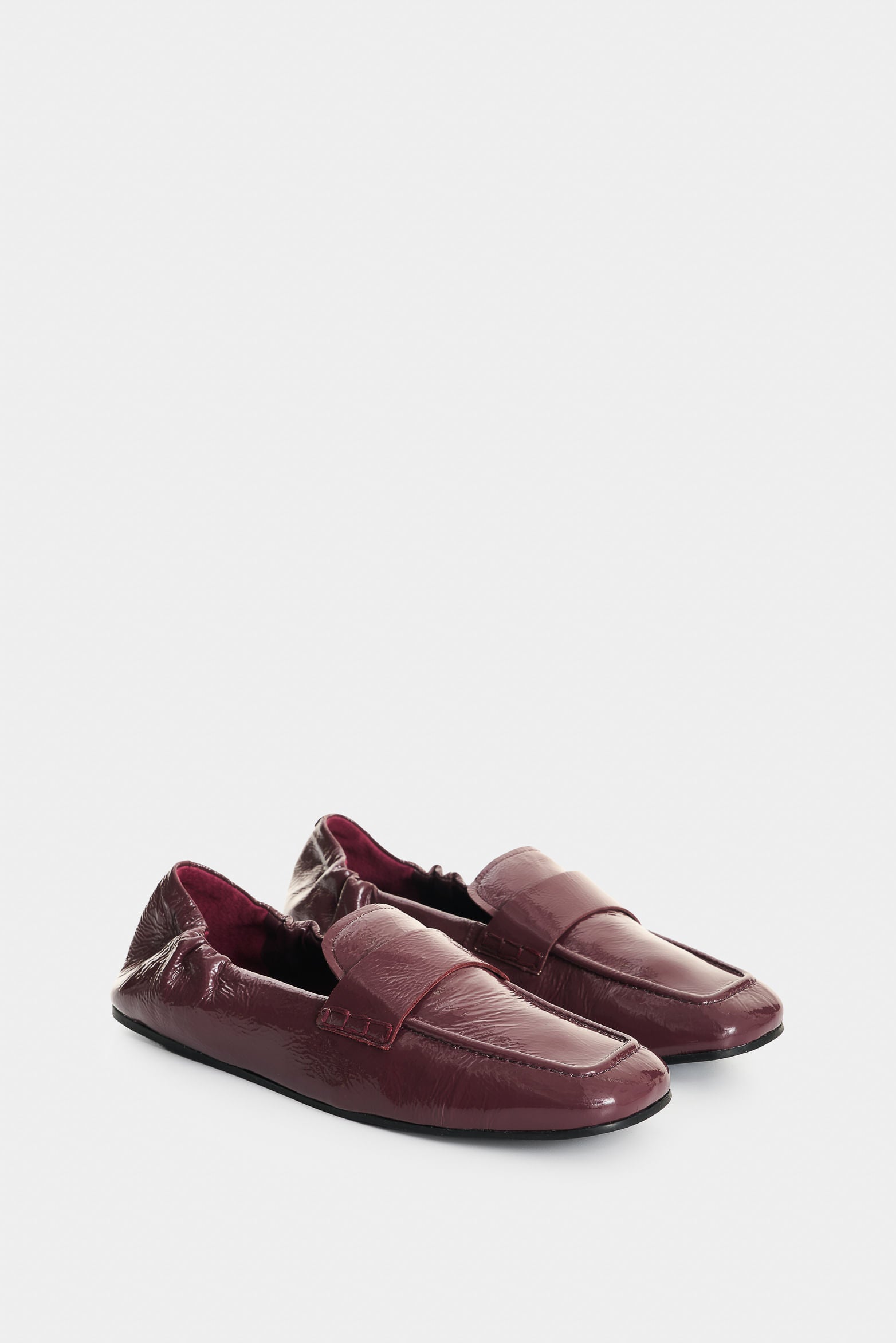 Aged leather loafer for women Agata