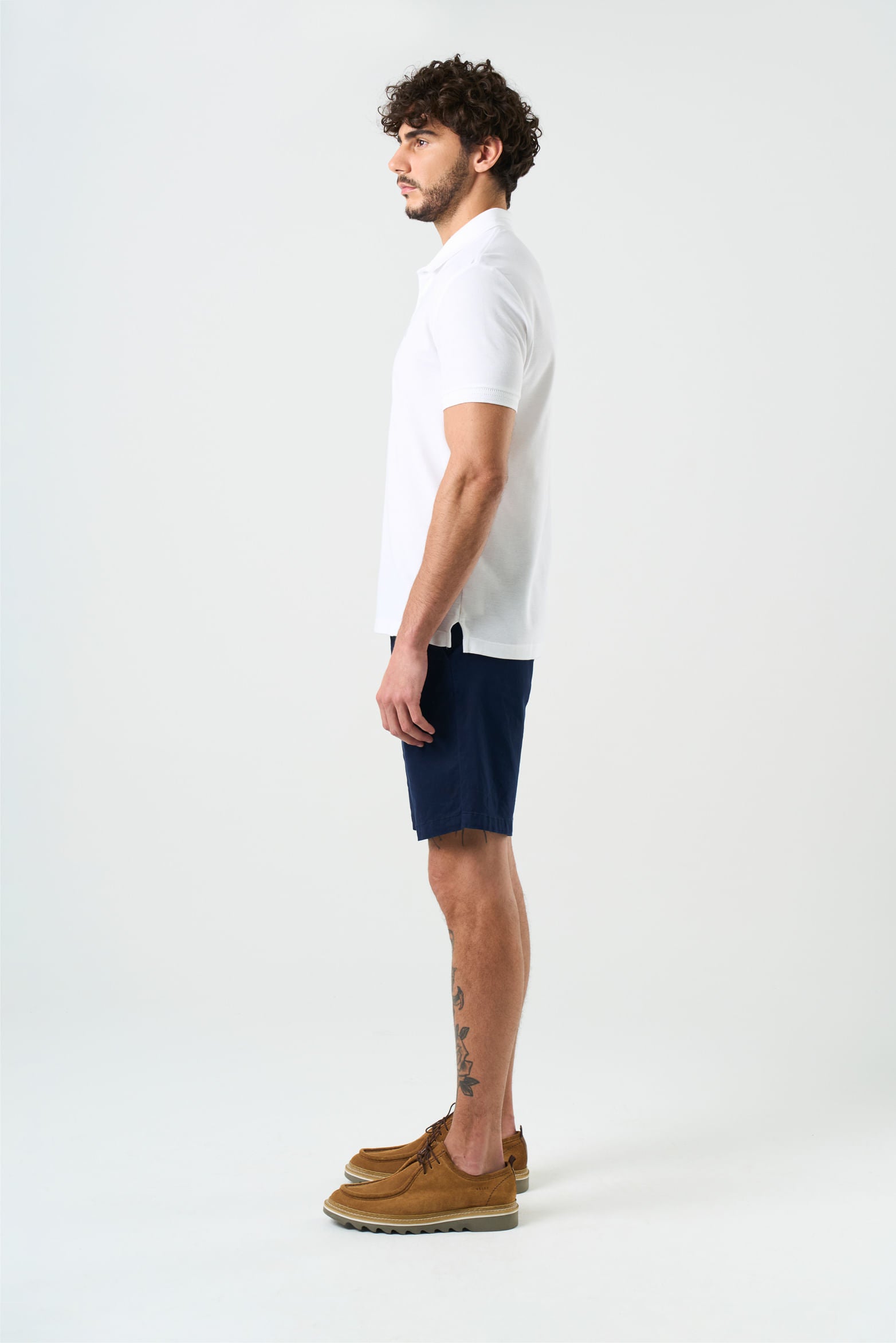 Essential Textured Short Sleeve Polo for Men