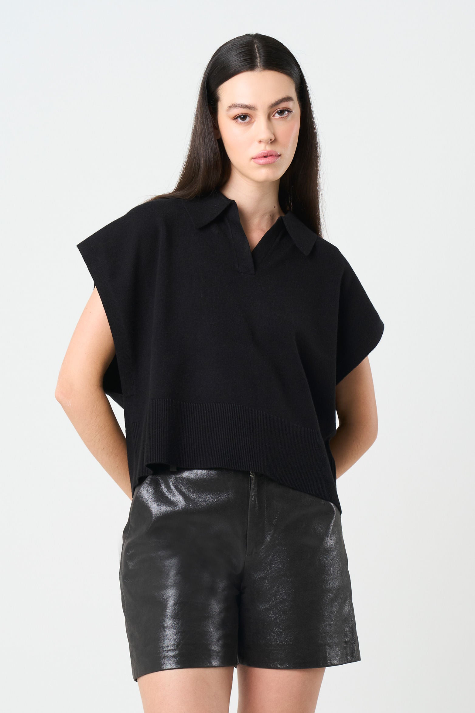 Women's Bora Knit Polo Boxy Silhouette