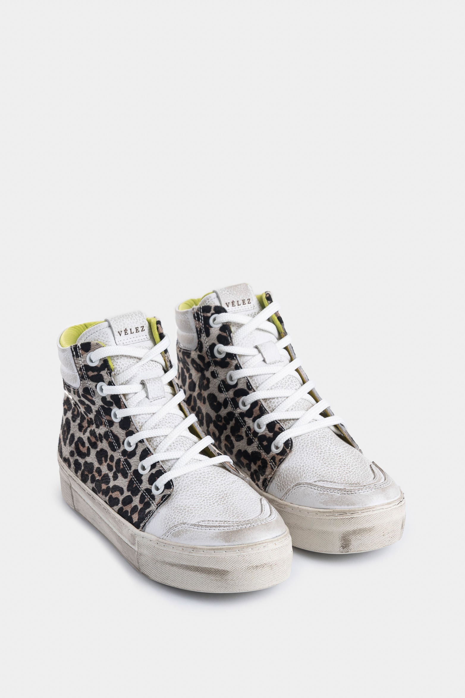 Animal Print Leather Tennis Shoes for Women