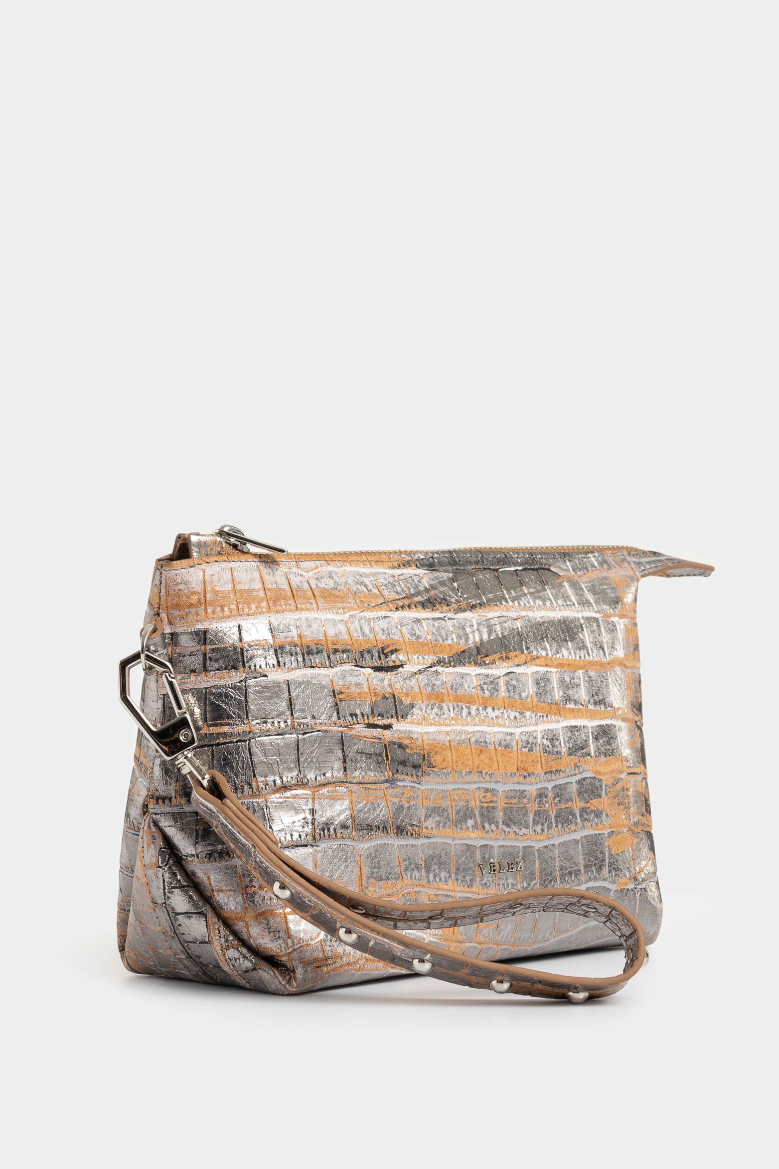 Cuzzo Leather Cosmetic Bag for Women with Studs