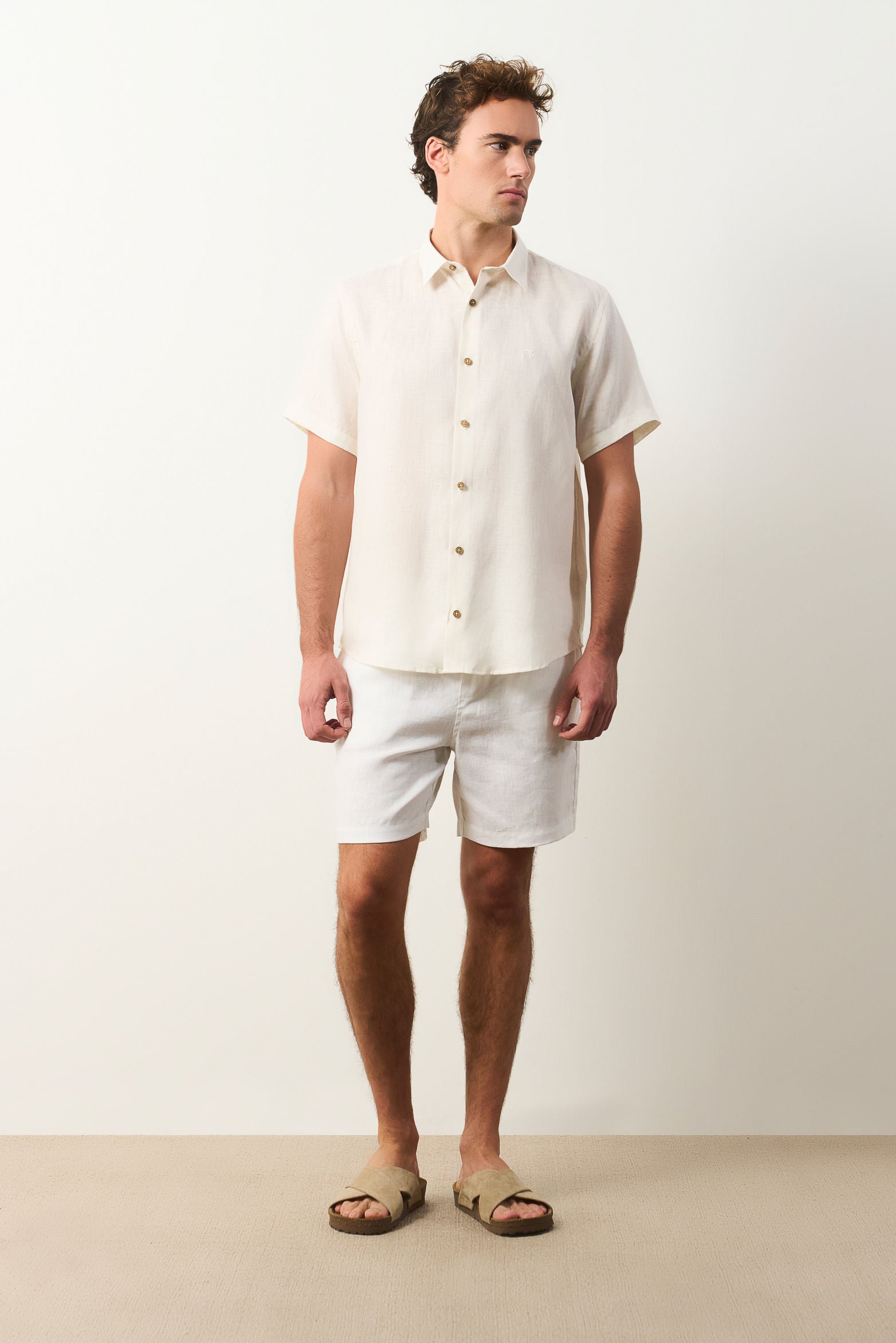 Siena short-sleeve linen shirt for men