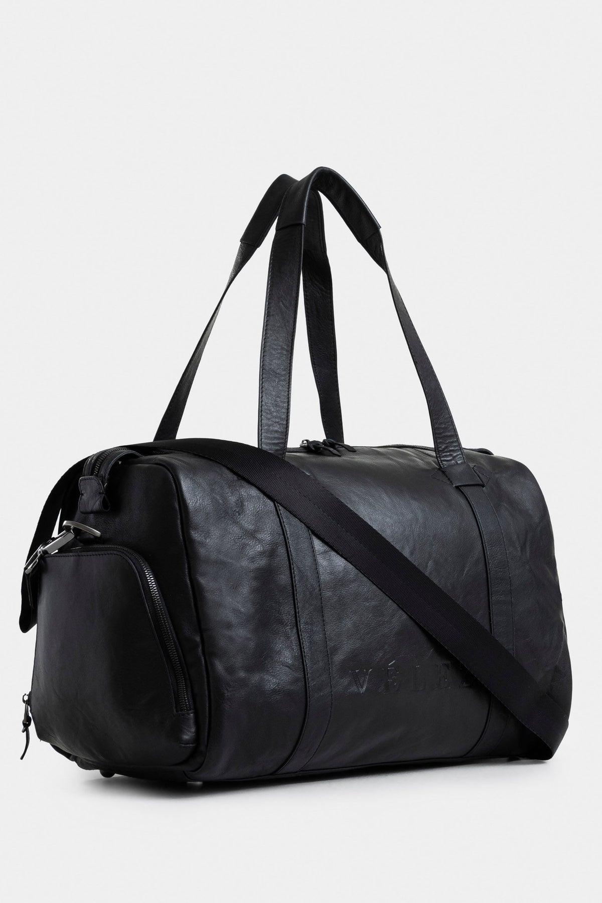 Essential hand-aged leather bowling bag for men