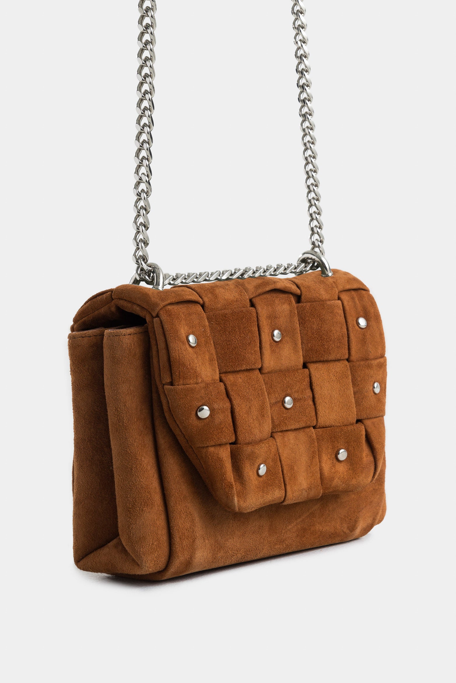 Mini Lili 2.0 Suede Leather Hands-Free Bag with Decorative Studs