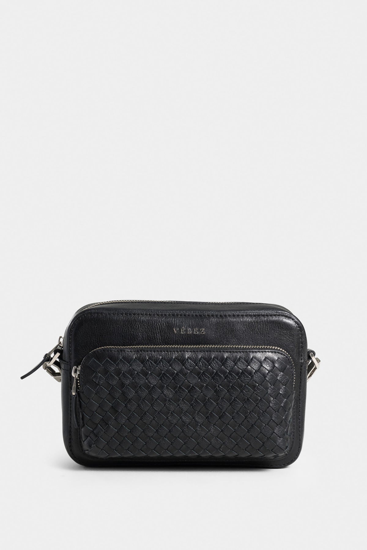 Woven leather crossbody bag for men Kansas