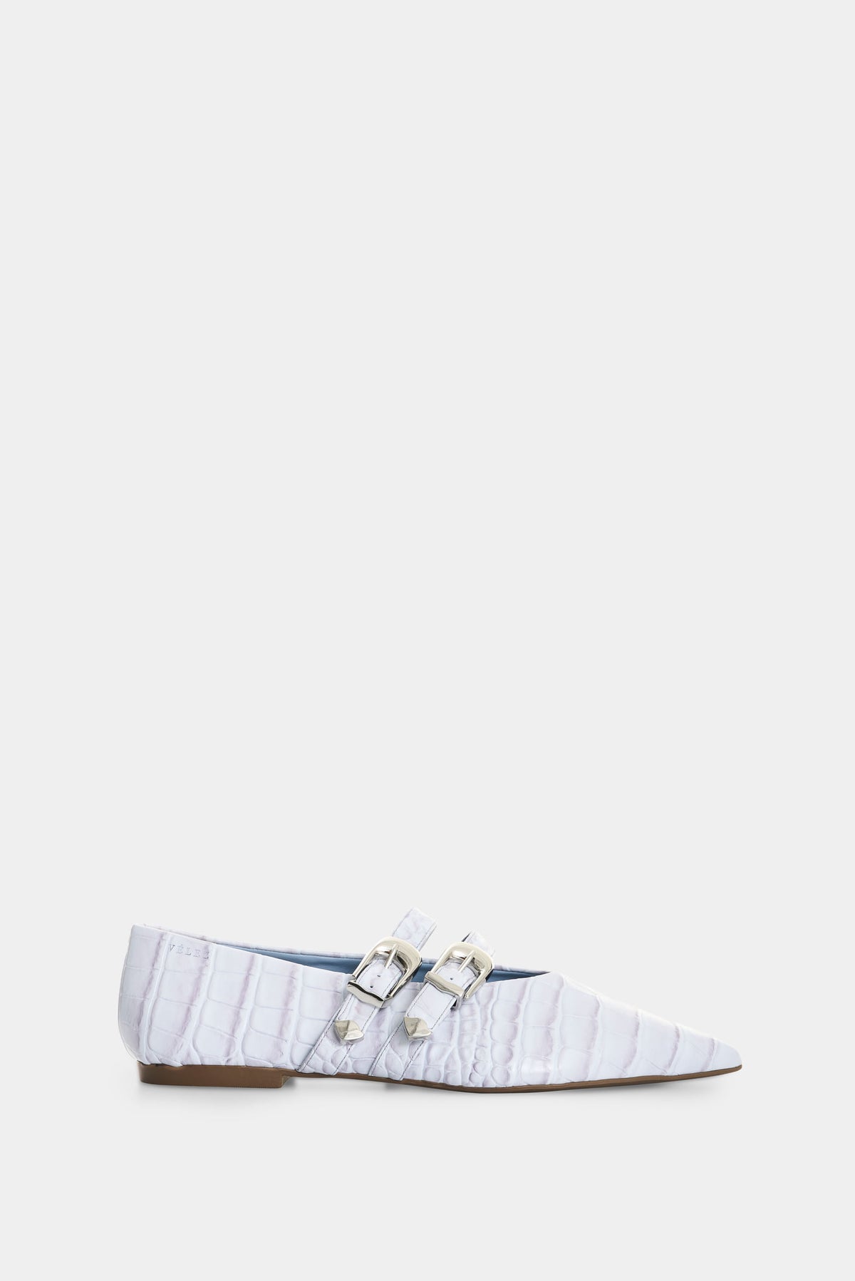 Women's Tulum Croc-Embossed Leather Ballet Flats