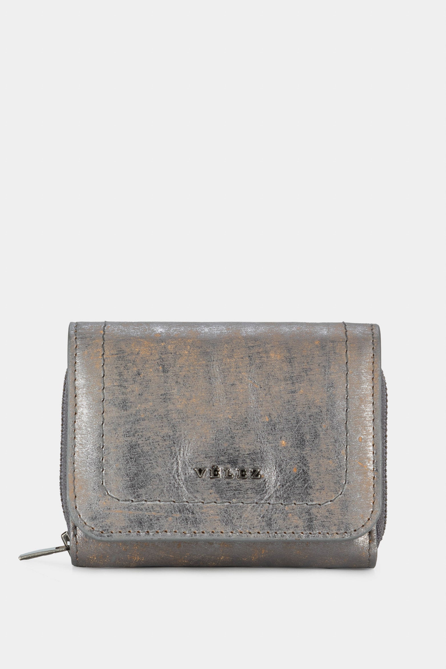 Women’s Buddha Card Holder in Metallized Leather