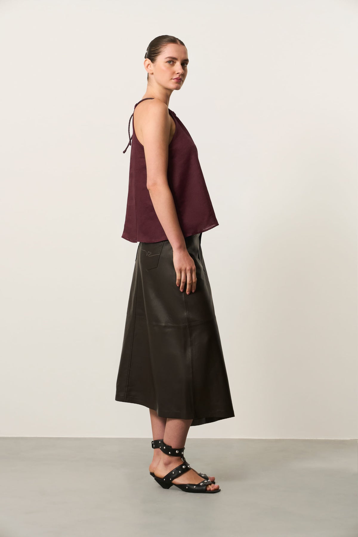 Linen halter shirt for women Terral