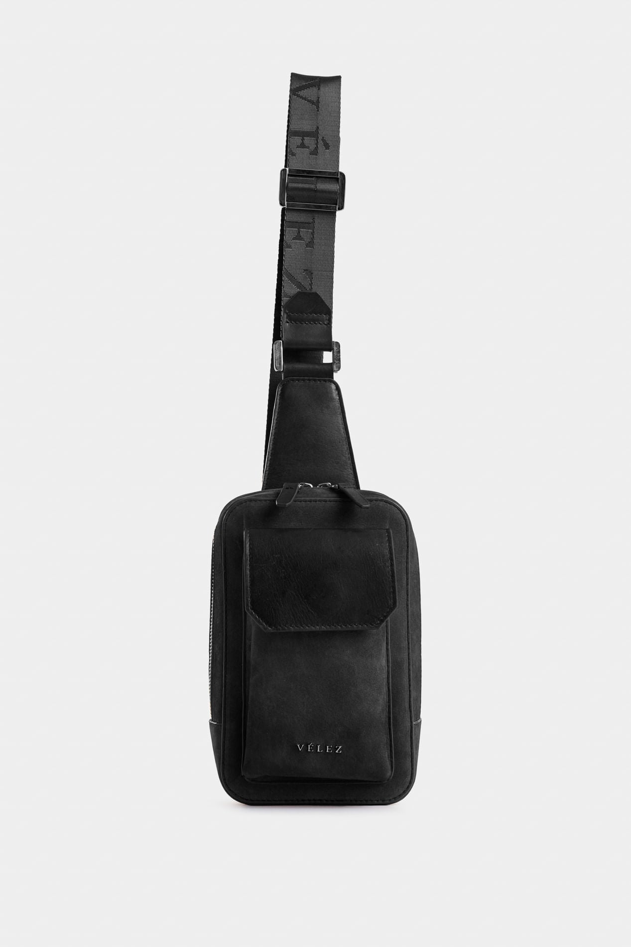 Lyra leather crossbody bag for men waxed effect – Velez Artisan