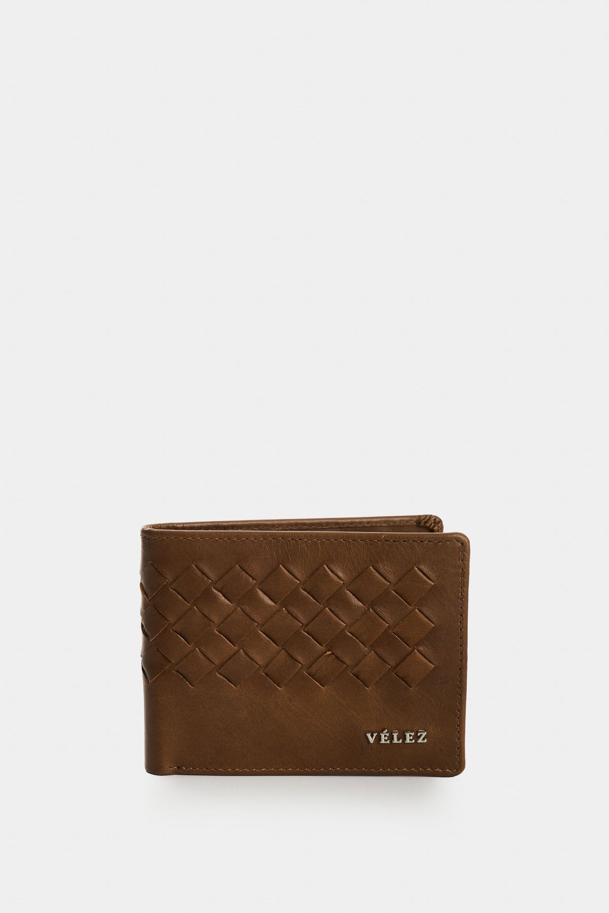 Men's Duna Leather Wallet with Woven Detail