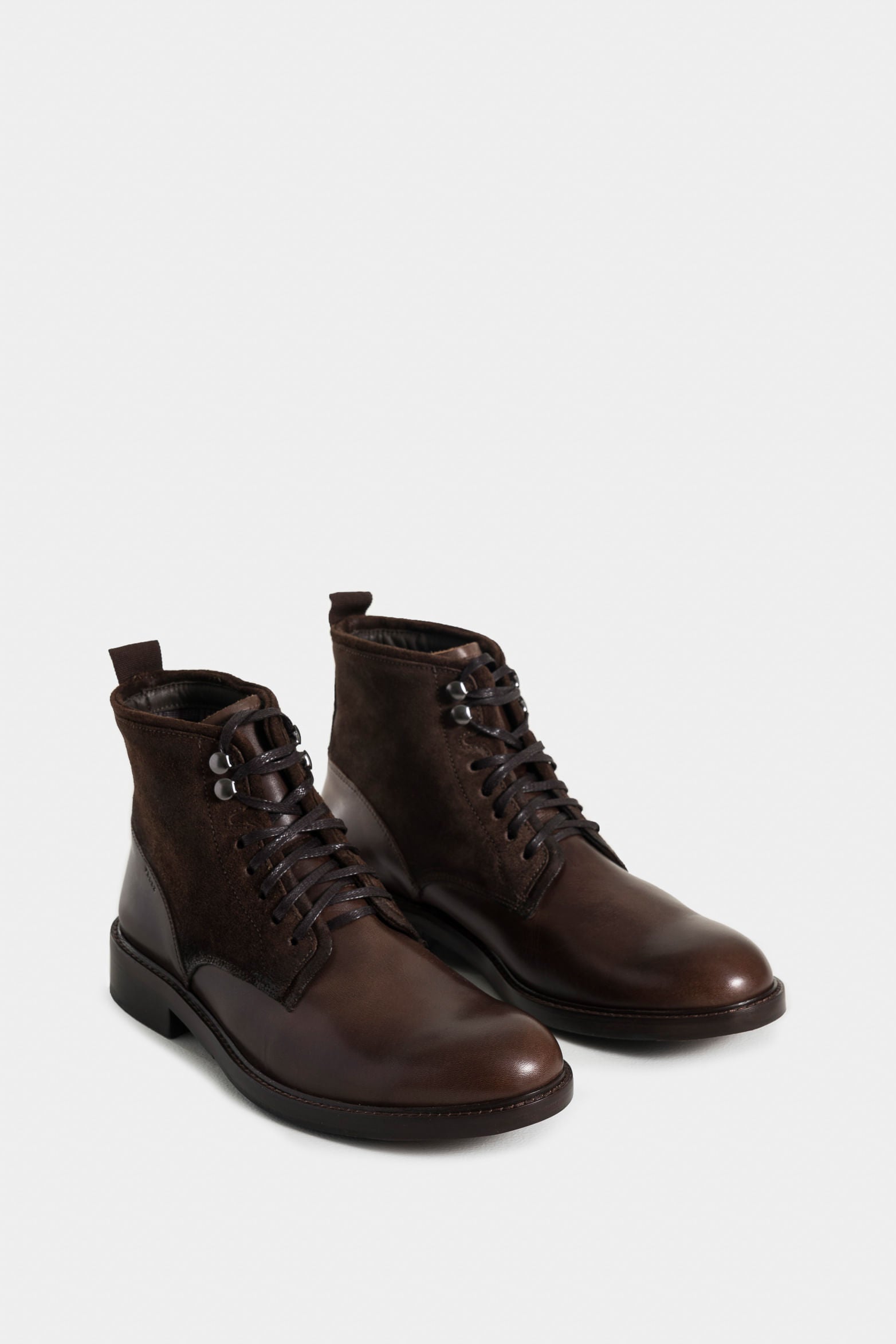 Men’s Solar Leather Boots 1Mixed Textures