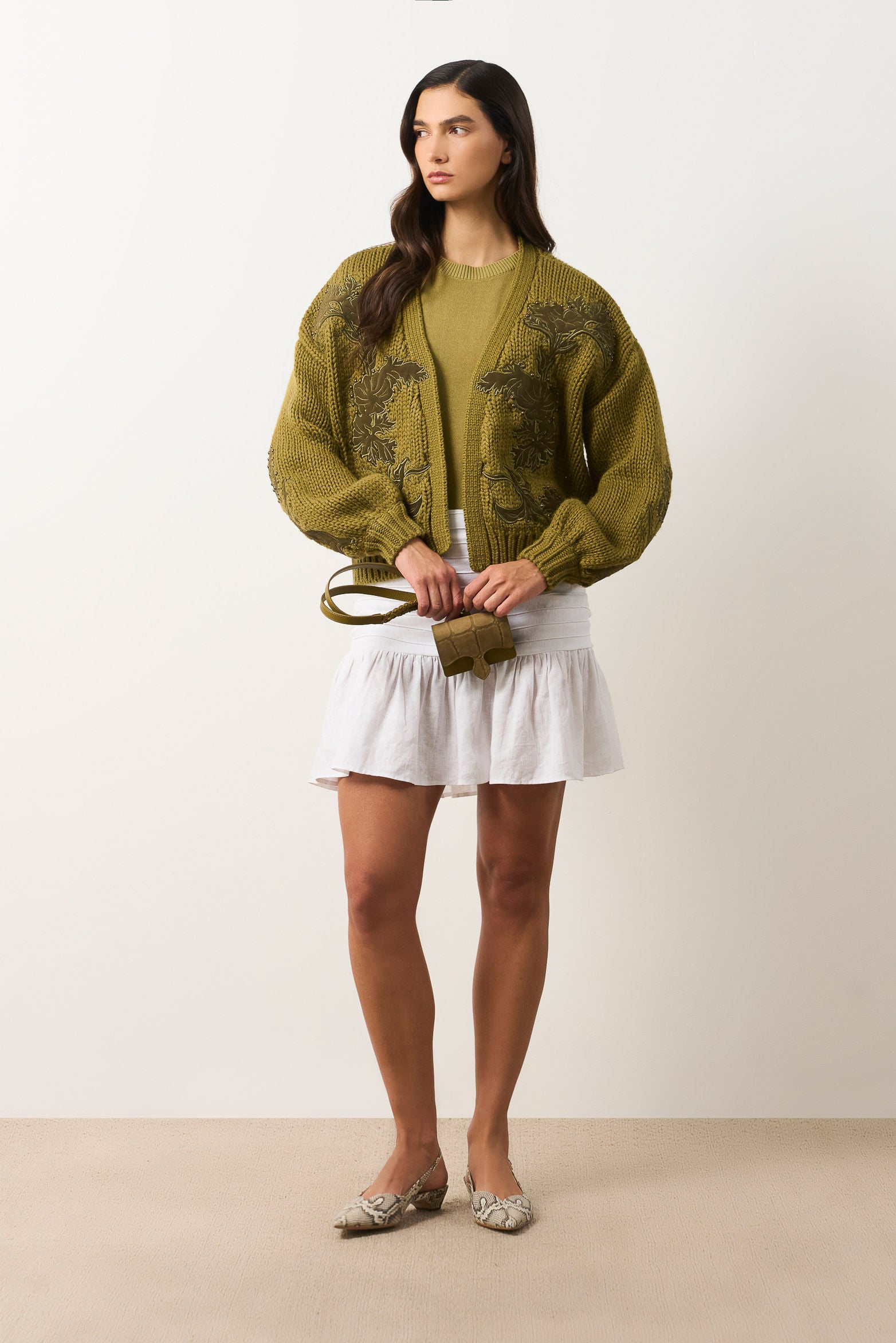 Short linen skirt for women Mira