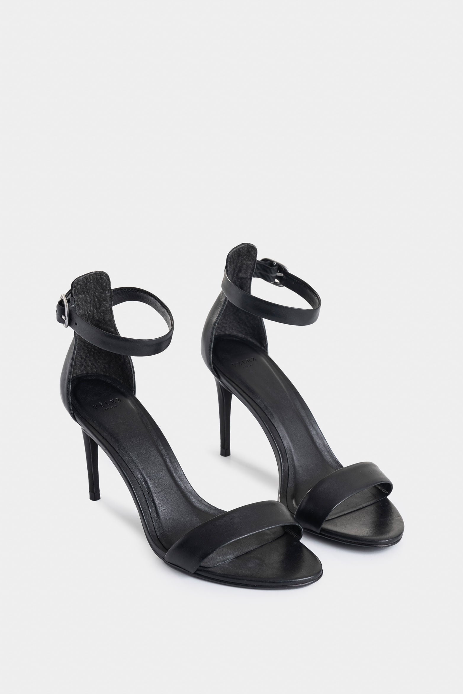 Clavel Heeled Sandal in Leather for Women with Ankle Tie
