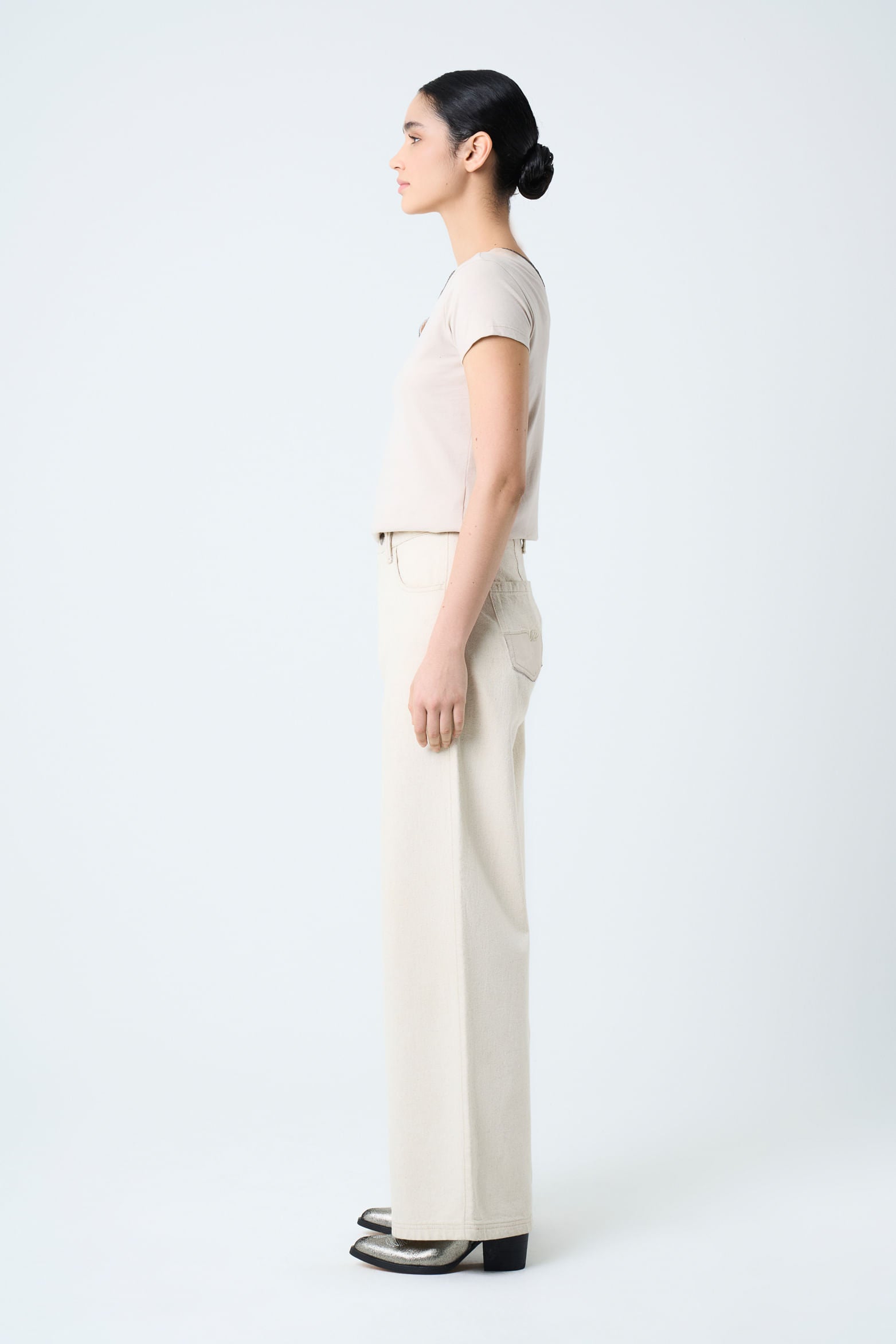 Basic T-Shirt for Women with Metallic Decorative Millaré