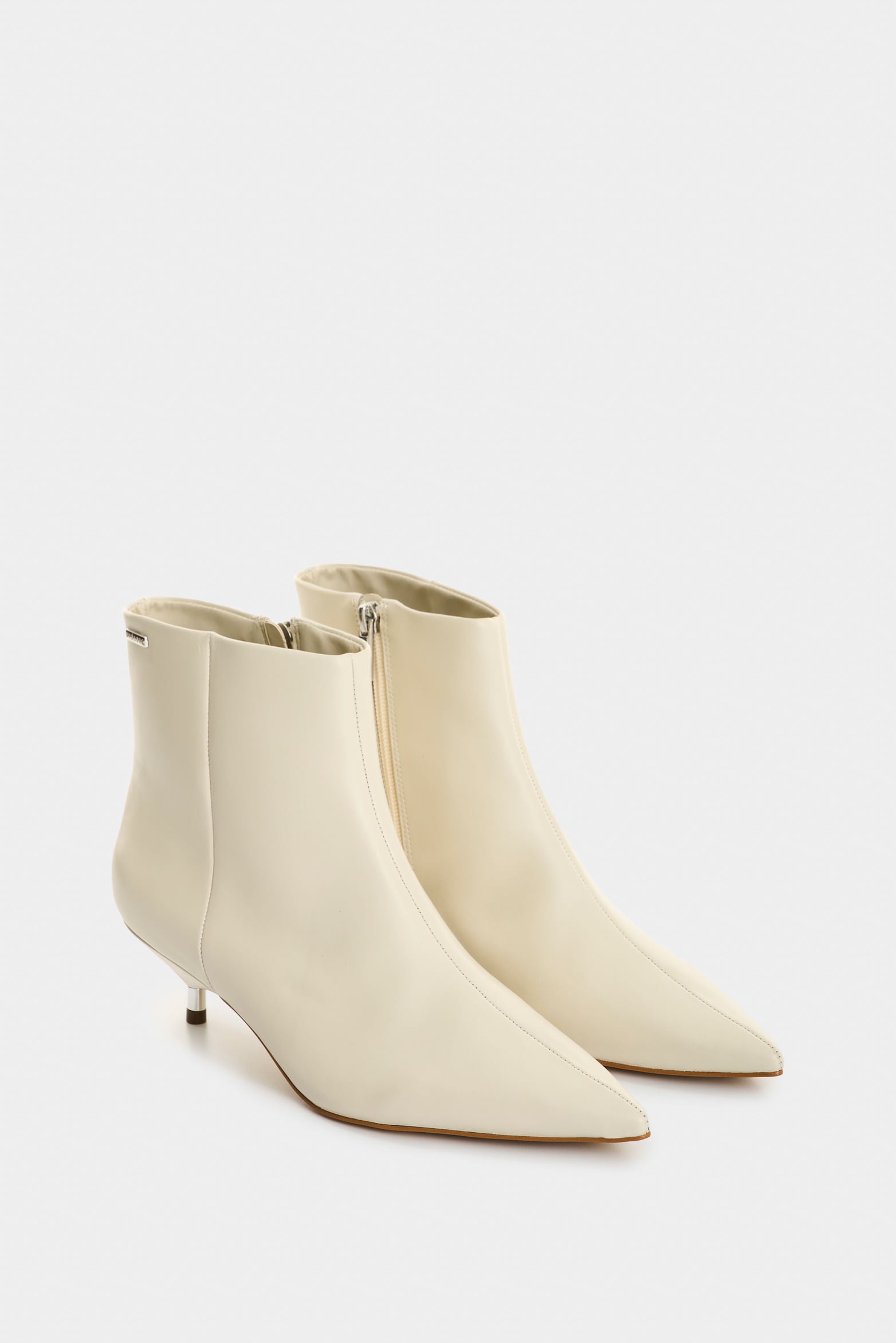 Pearl leather ankle boots for women