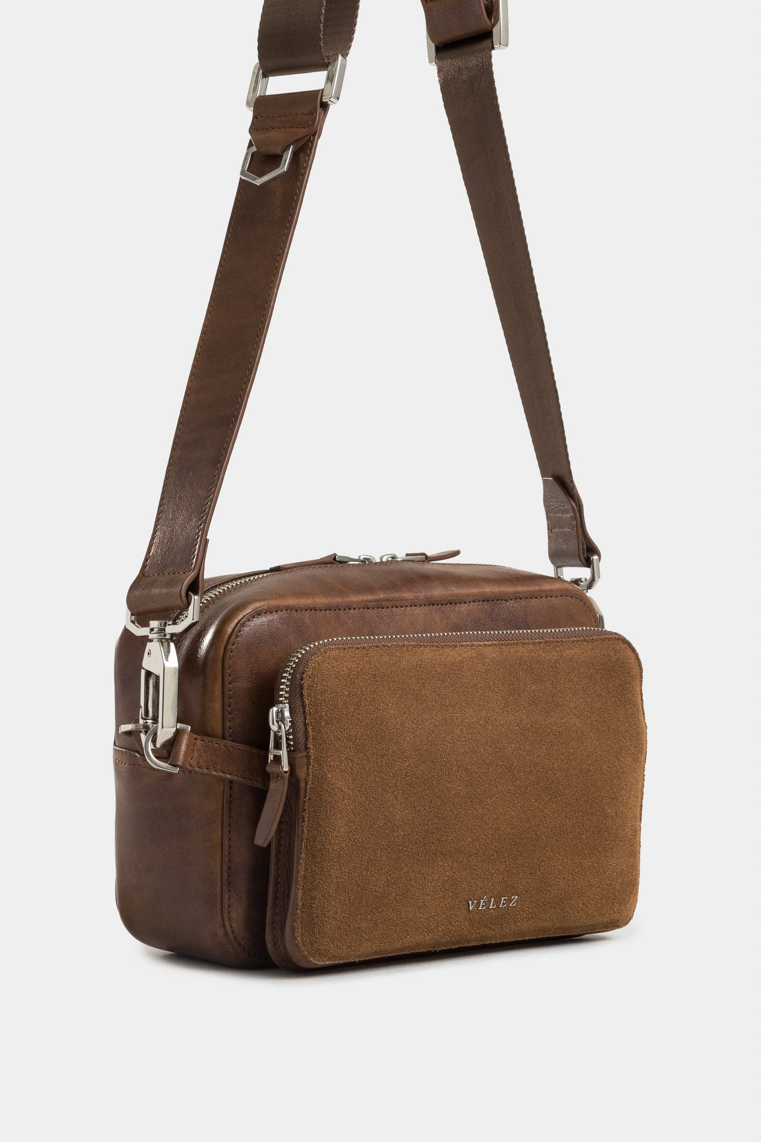 Halo 2 Smooth and Sueded Leather Multifunctional Hands-Free Bag for Men