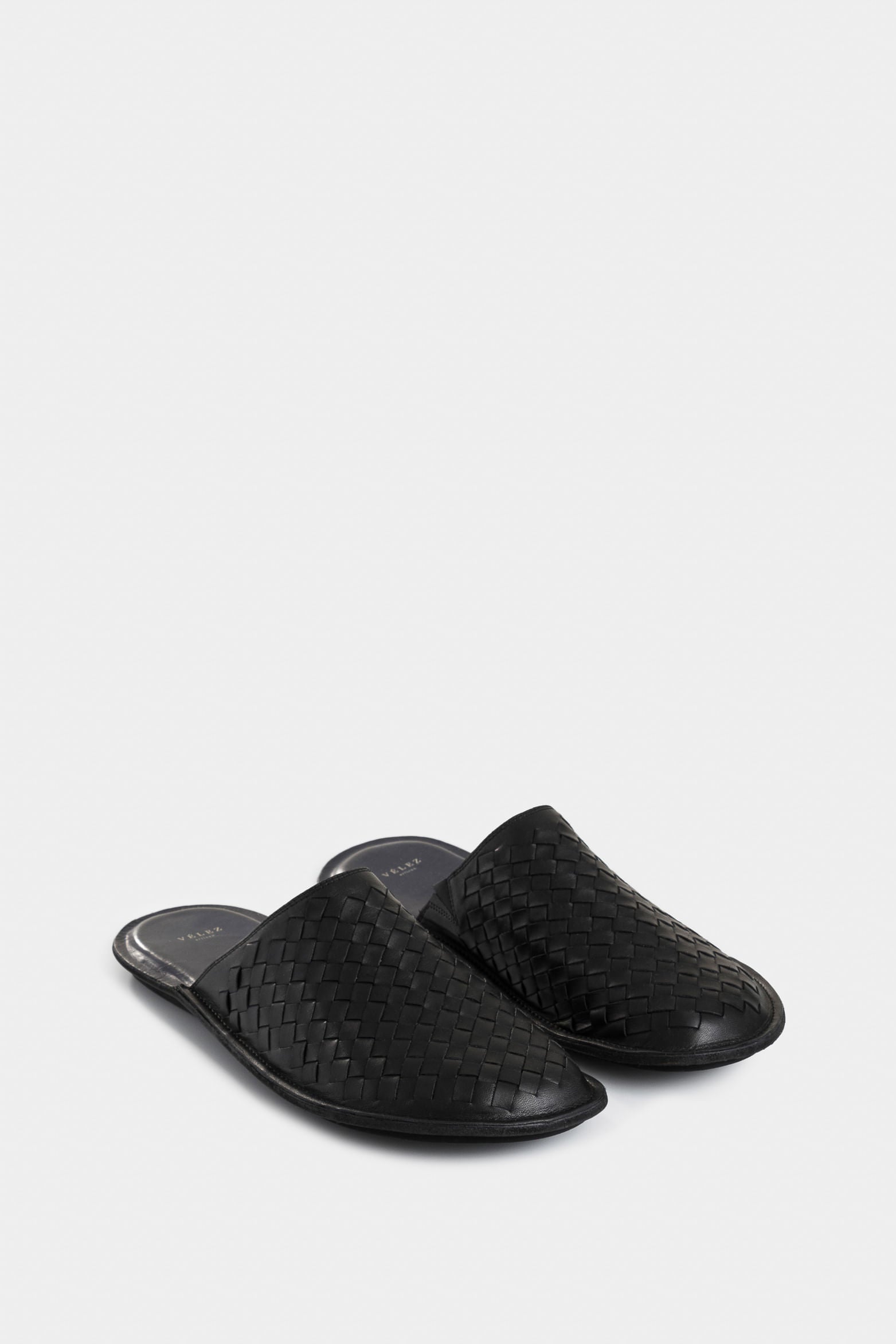 Woven Leather Slippers for Men with Comfort Fit