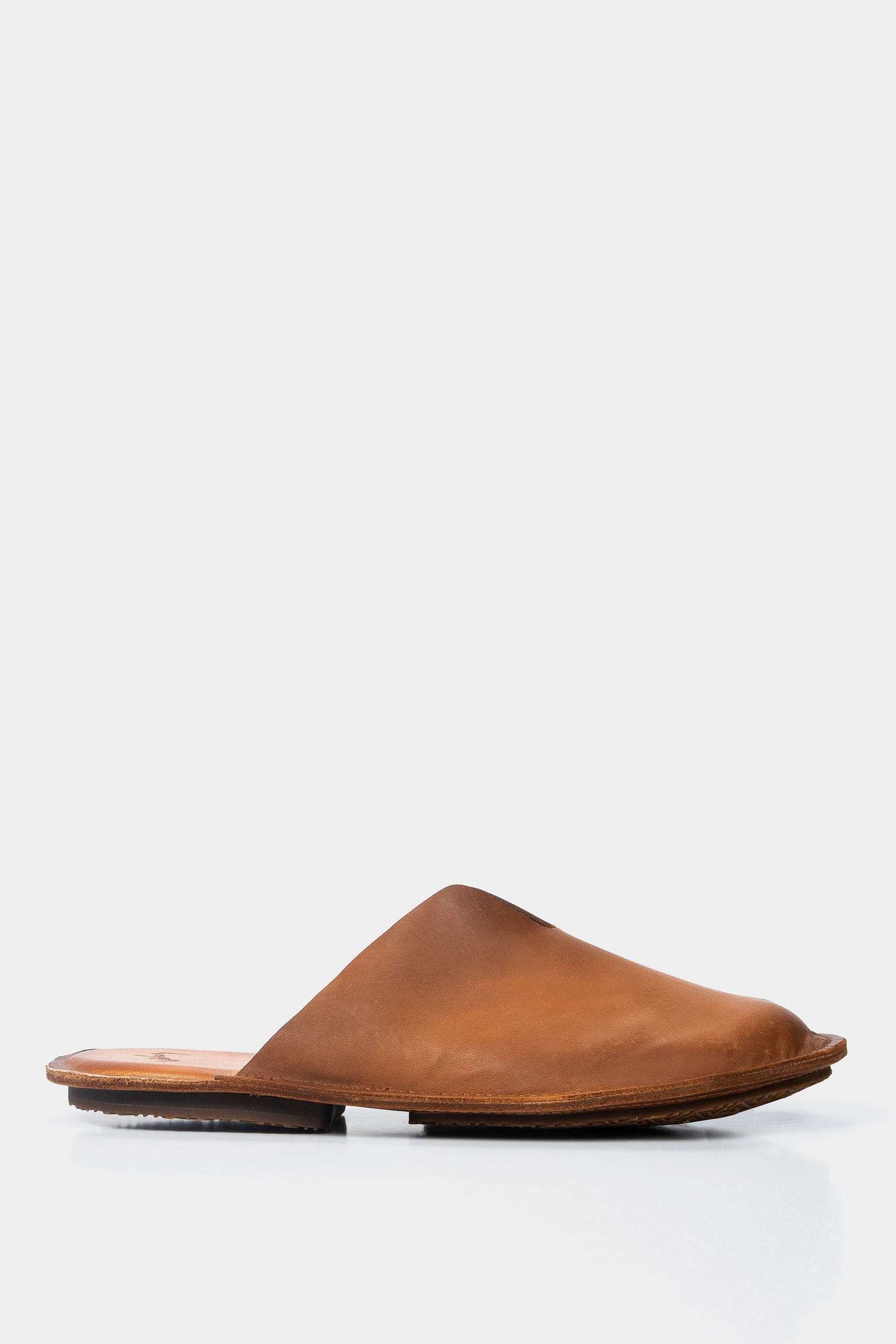 Home Mule in Smooth Honey-Colored Leather