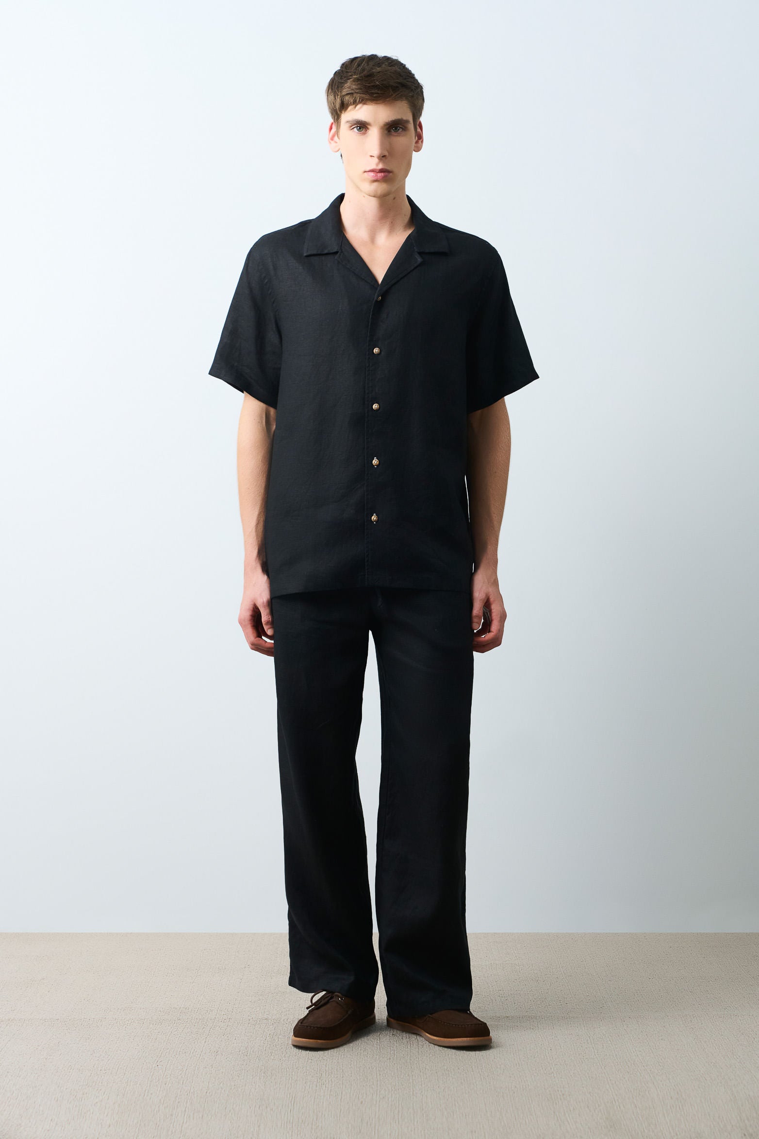 Málaga short-sleeve linen shirt for men