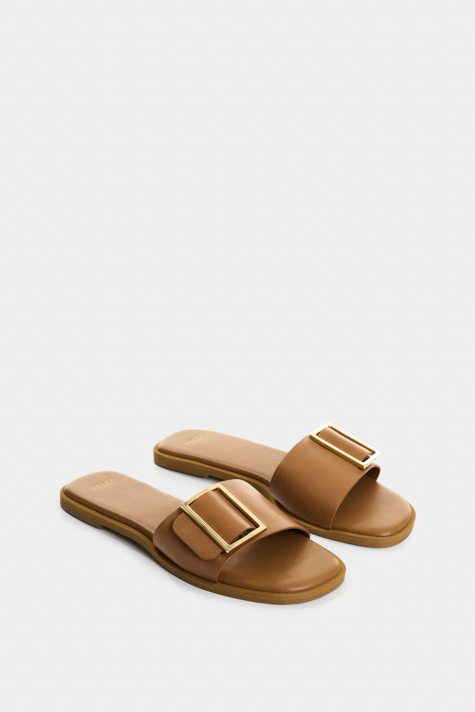 Gem Flat Leather Sandals for Women