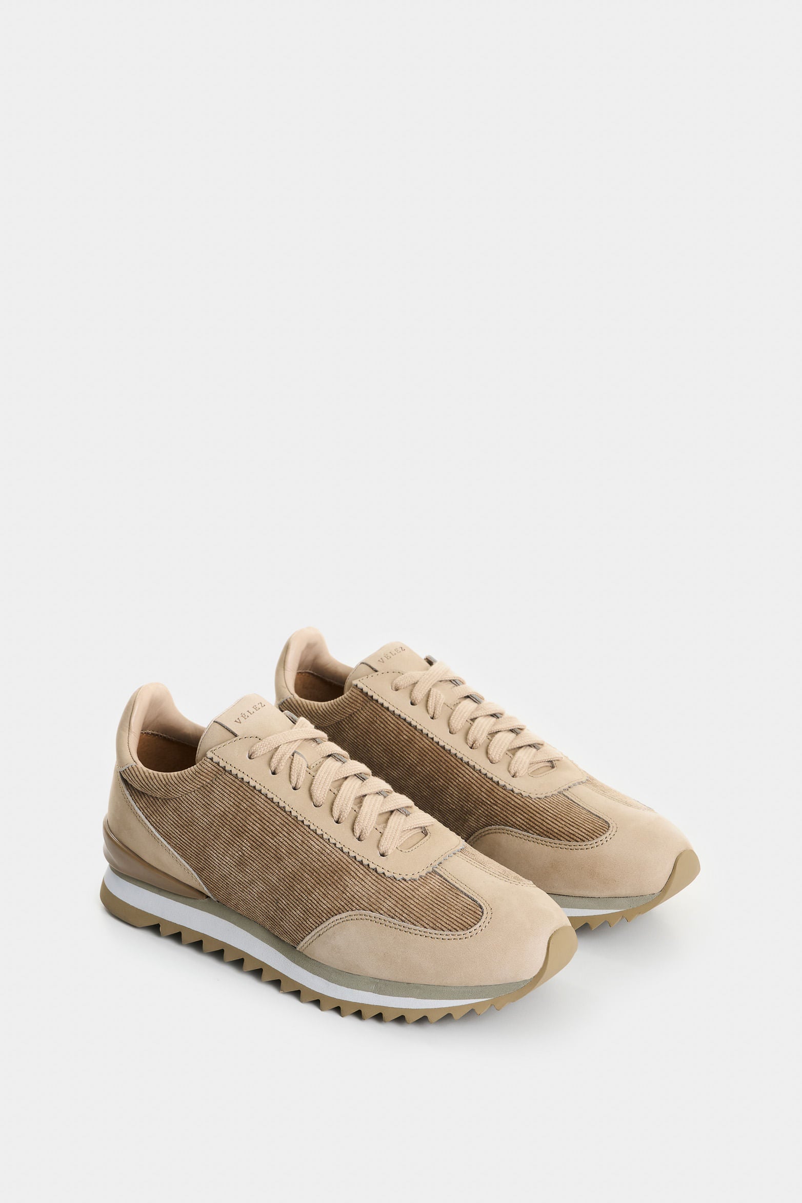 Mist Corduroy and Leather Sneakers for Women