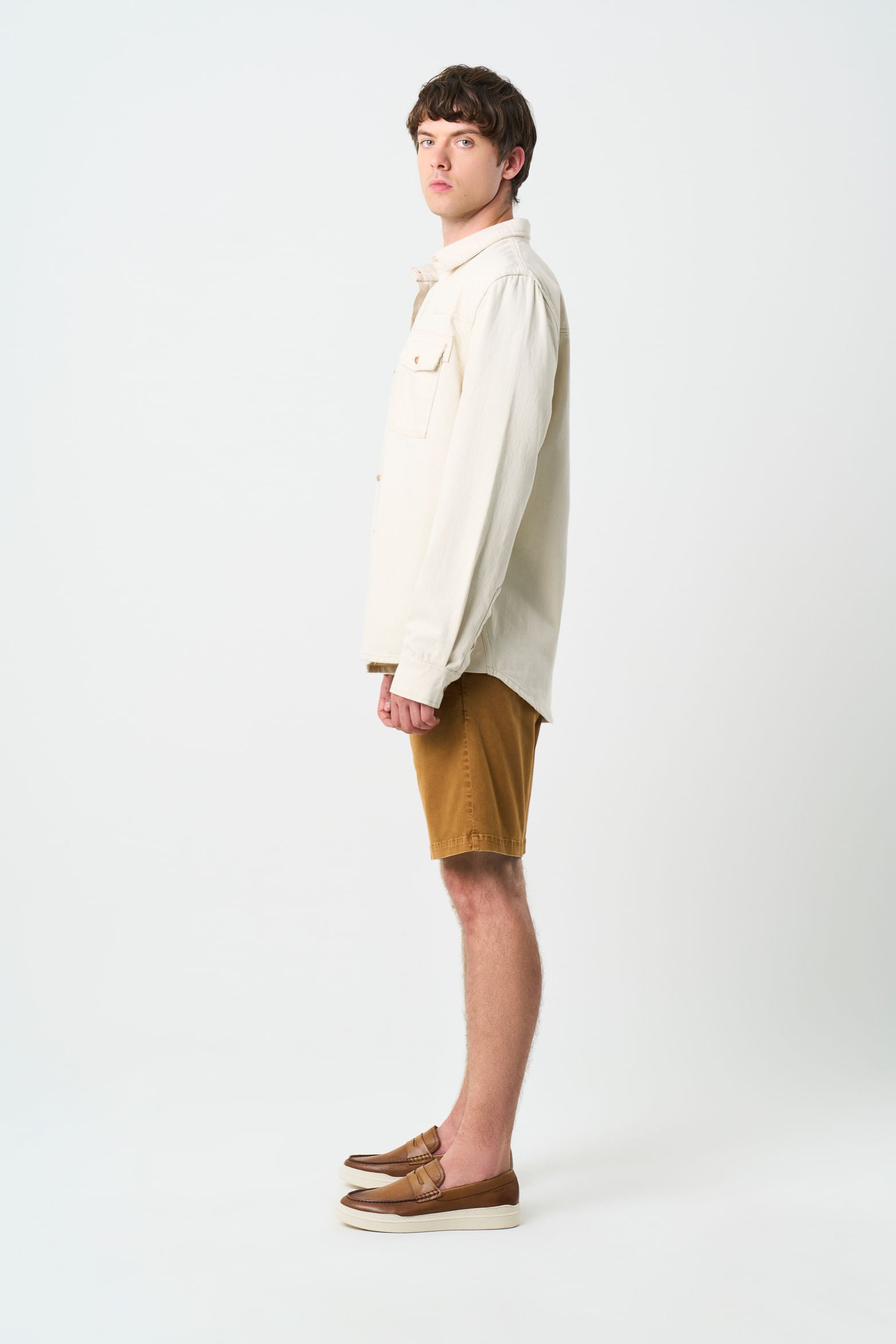 Acacia Bermuda Shorts in drill, relaxed fit for men