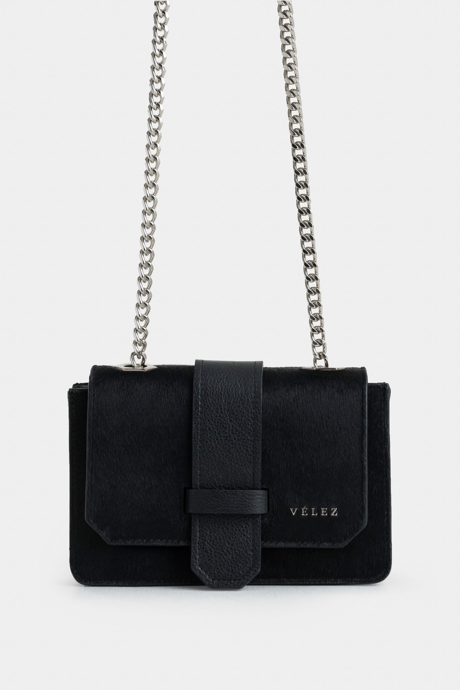 Garniel Hexagonal Silhouette Leather Hair-On Bag for Women