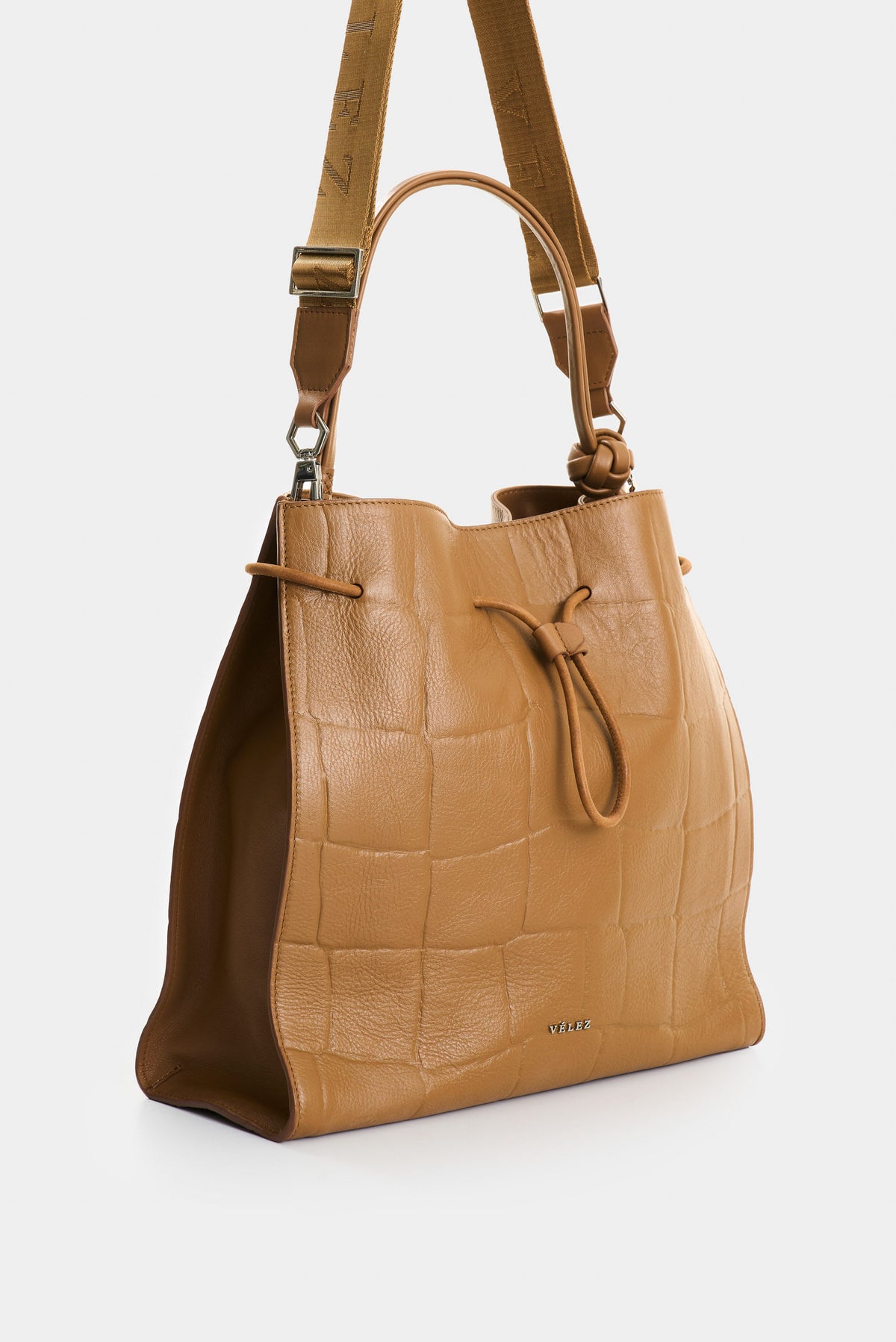 Embossed leather tote bag for women Aromia