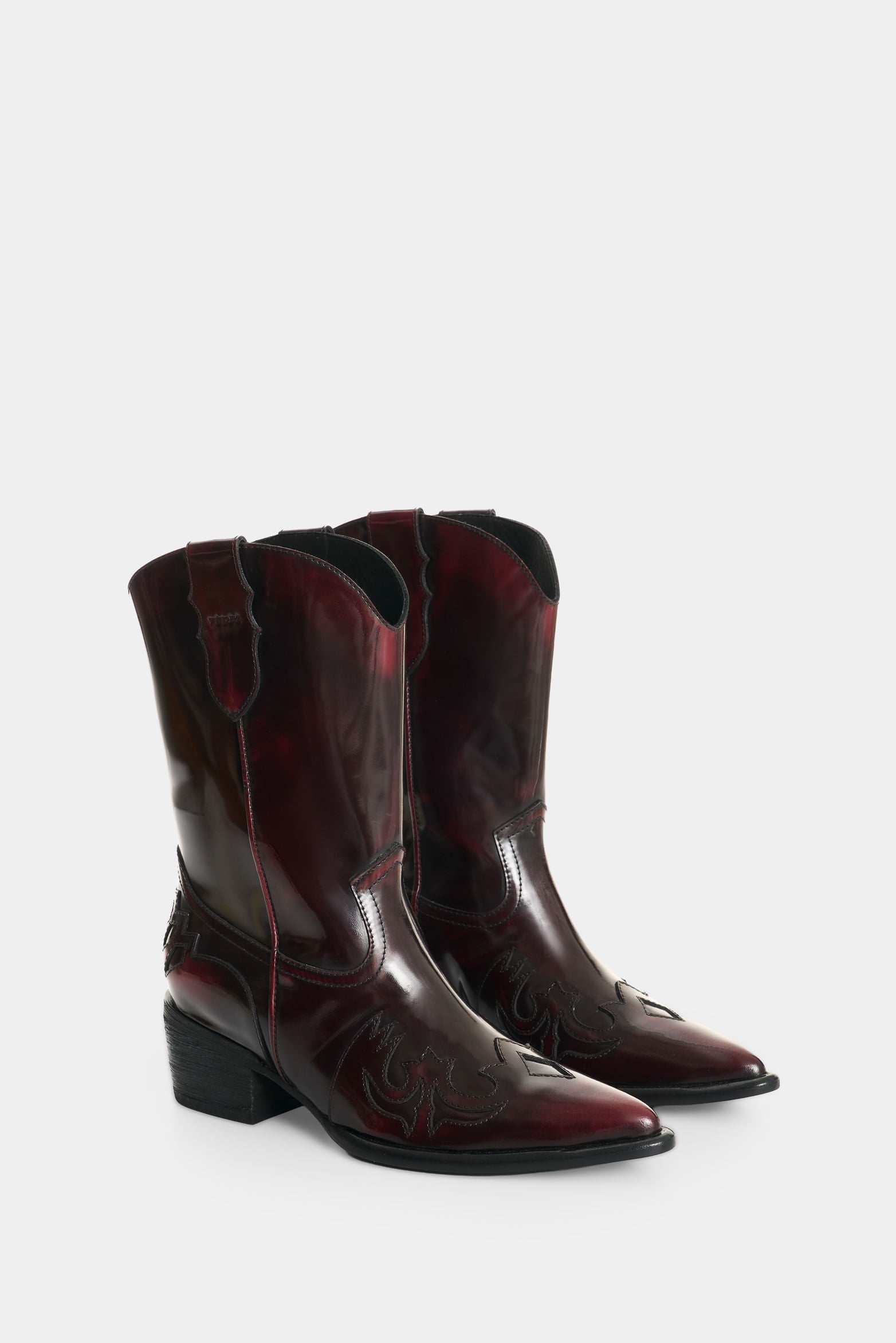 Leather western boot for women Dino