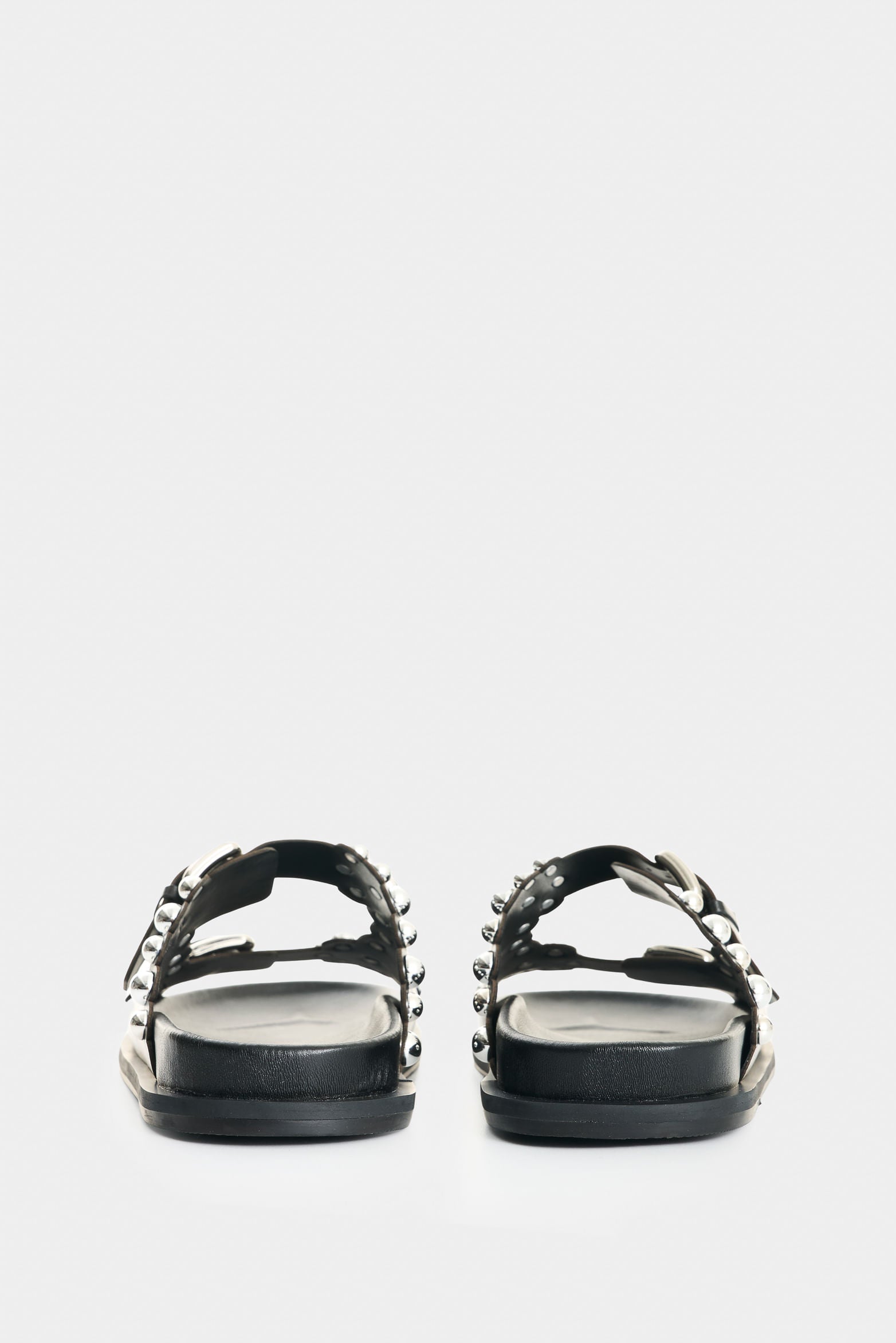 Flat leather sandal with studs for women Soren 2.0
