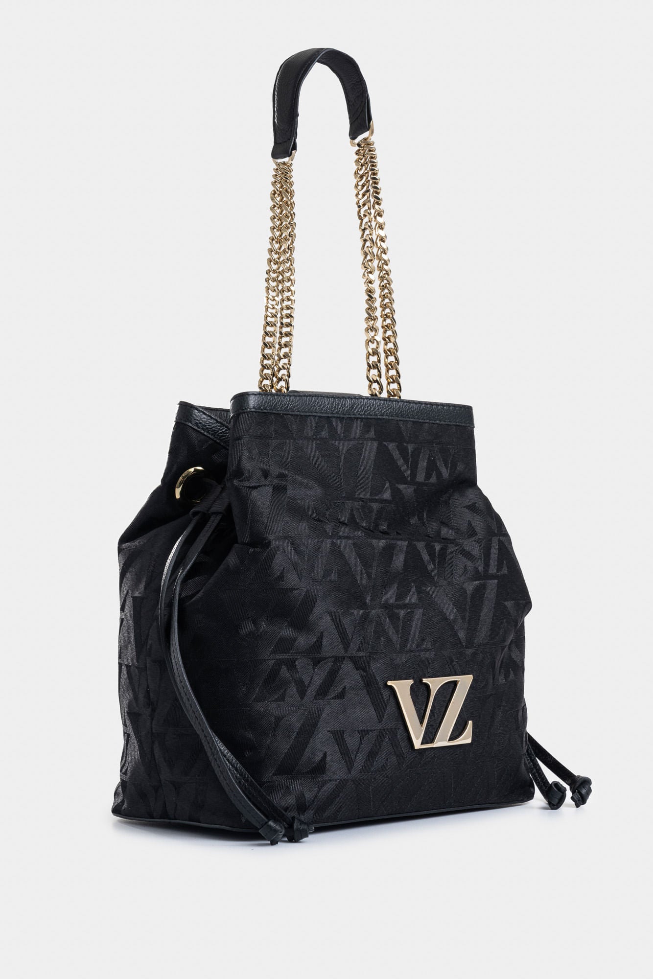 Sakai Leather and Canvas Monogram Shopping Bag for Women