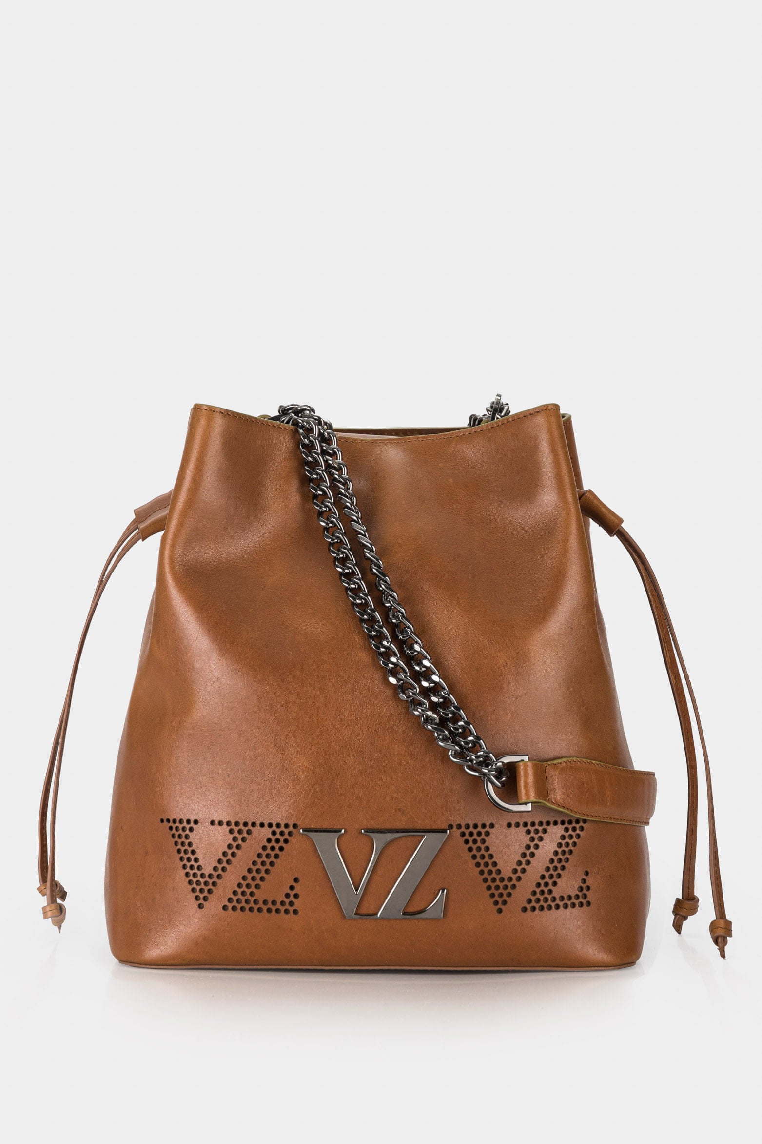 Women’s Sakai Leather Shopper Handbags with VZ Monogram